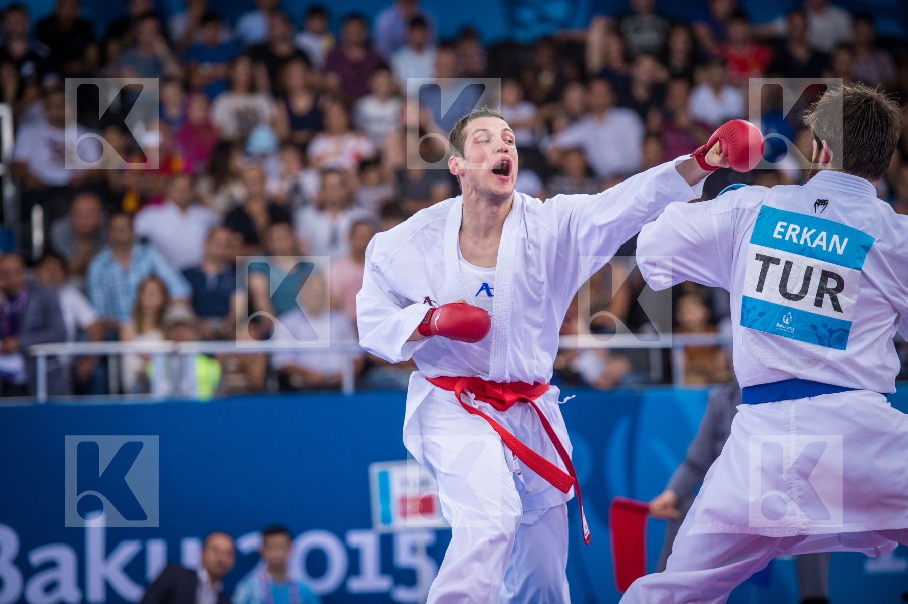 +84 kg Bitevic Slobodan day2 Erkan Enes kumite qualification Ser