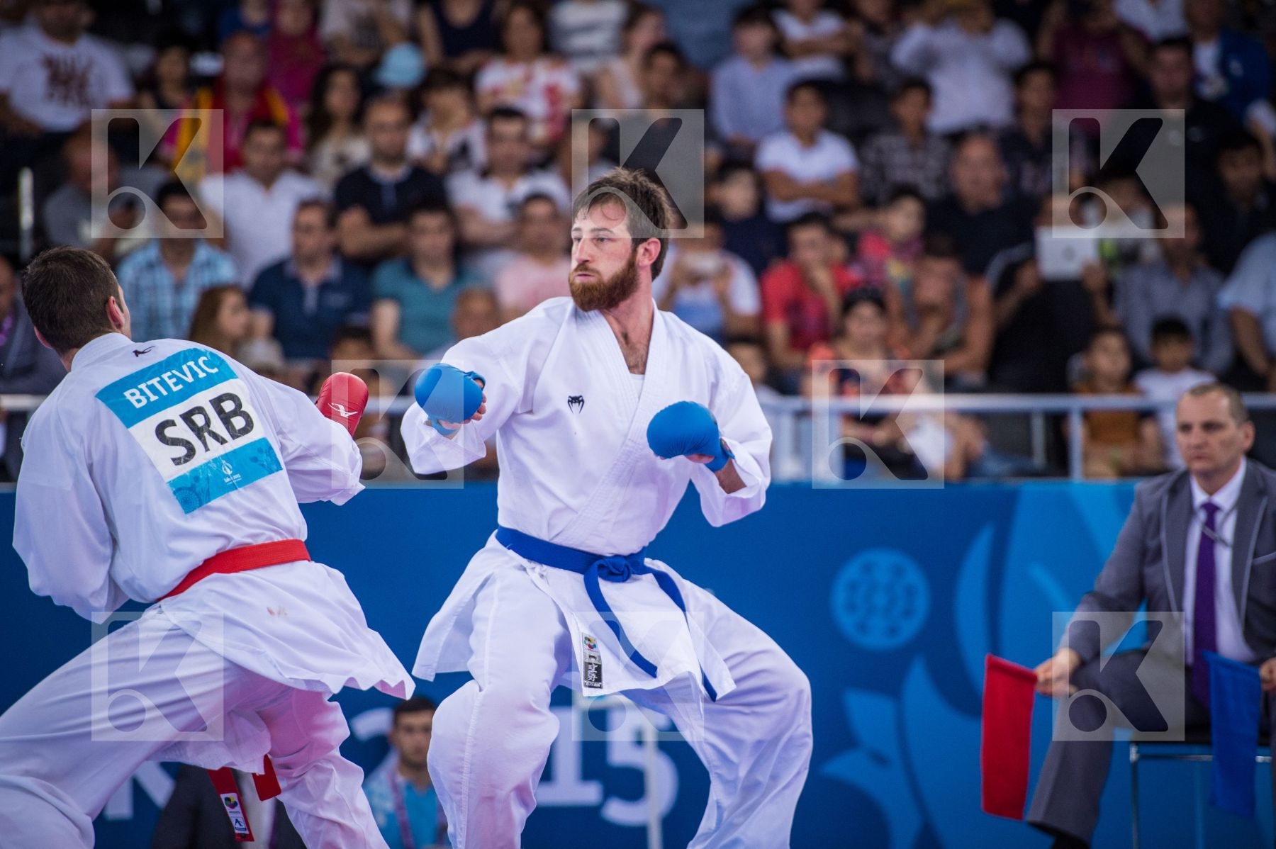 +84 kg Bitevic Slobodan day2 Erkan Enes kumite qualification Ser