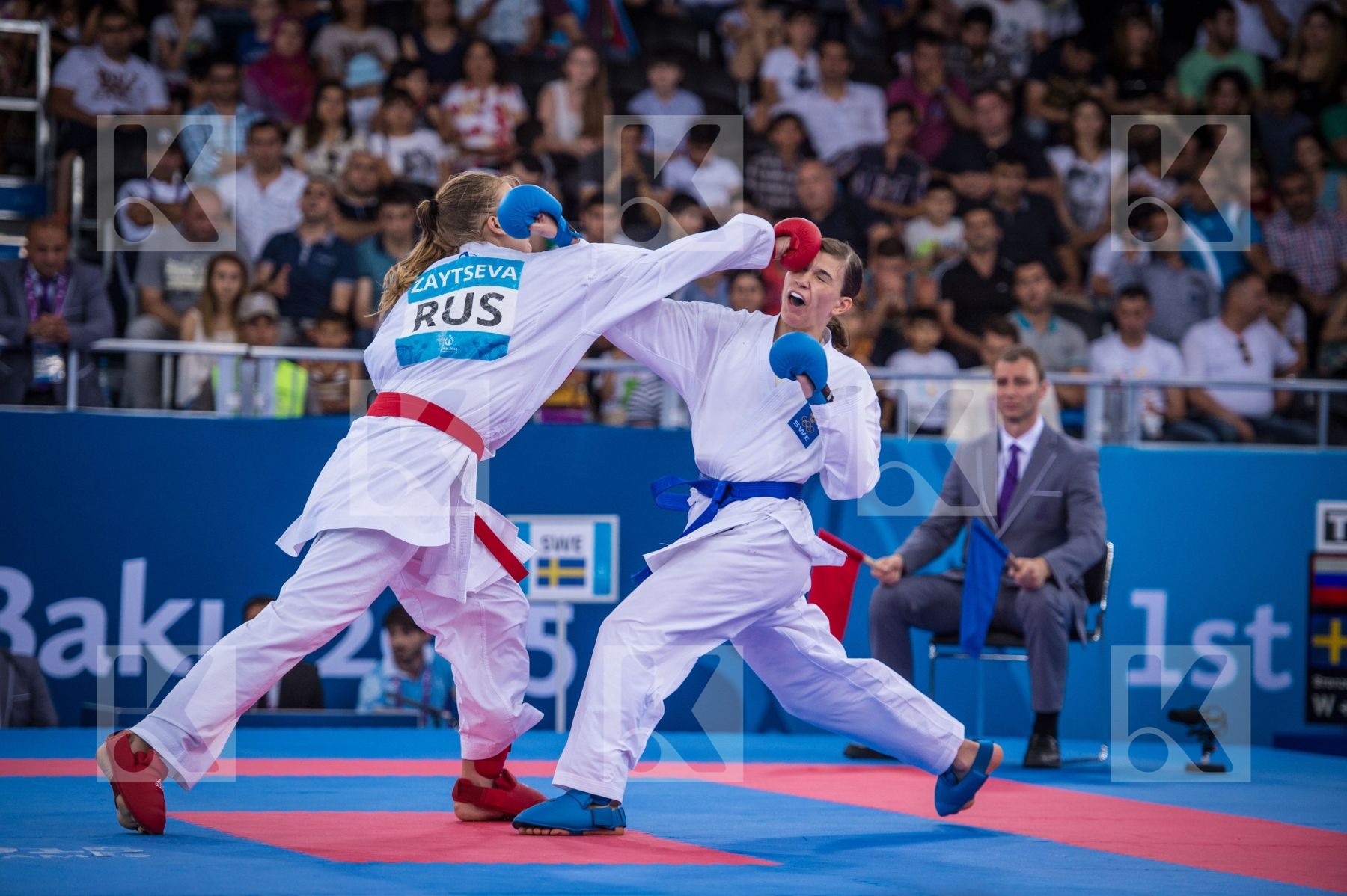 +68 kg Antunovic Hana bronze kumite Russia Sweden top Zaytseva I