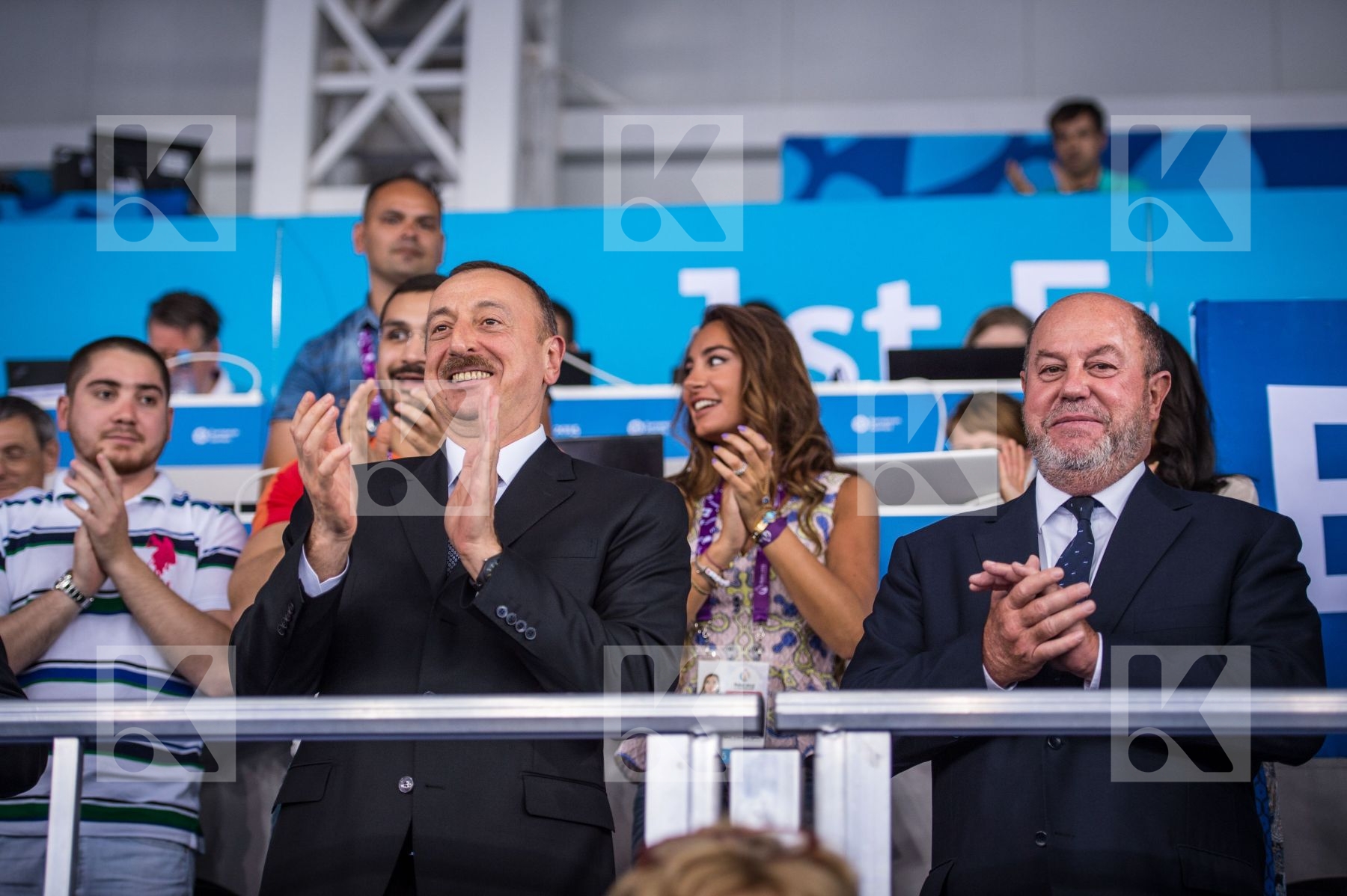 President Aliyev Ilham and Espinos Antonio, President