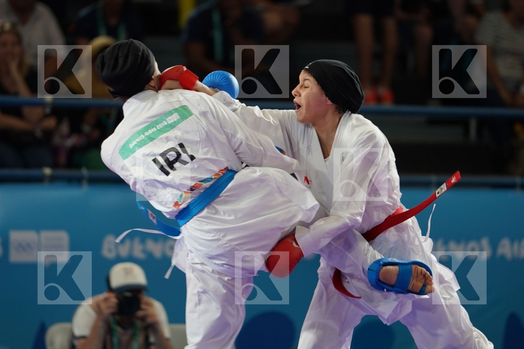 YASMIN NASR (EGYPT) vs FATEMEH KONAKDARTARSI (IRAN) in Junior Kumite Female -53Kg - Semifinal