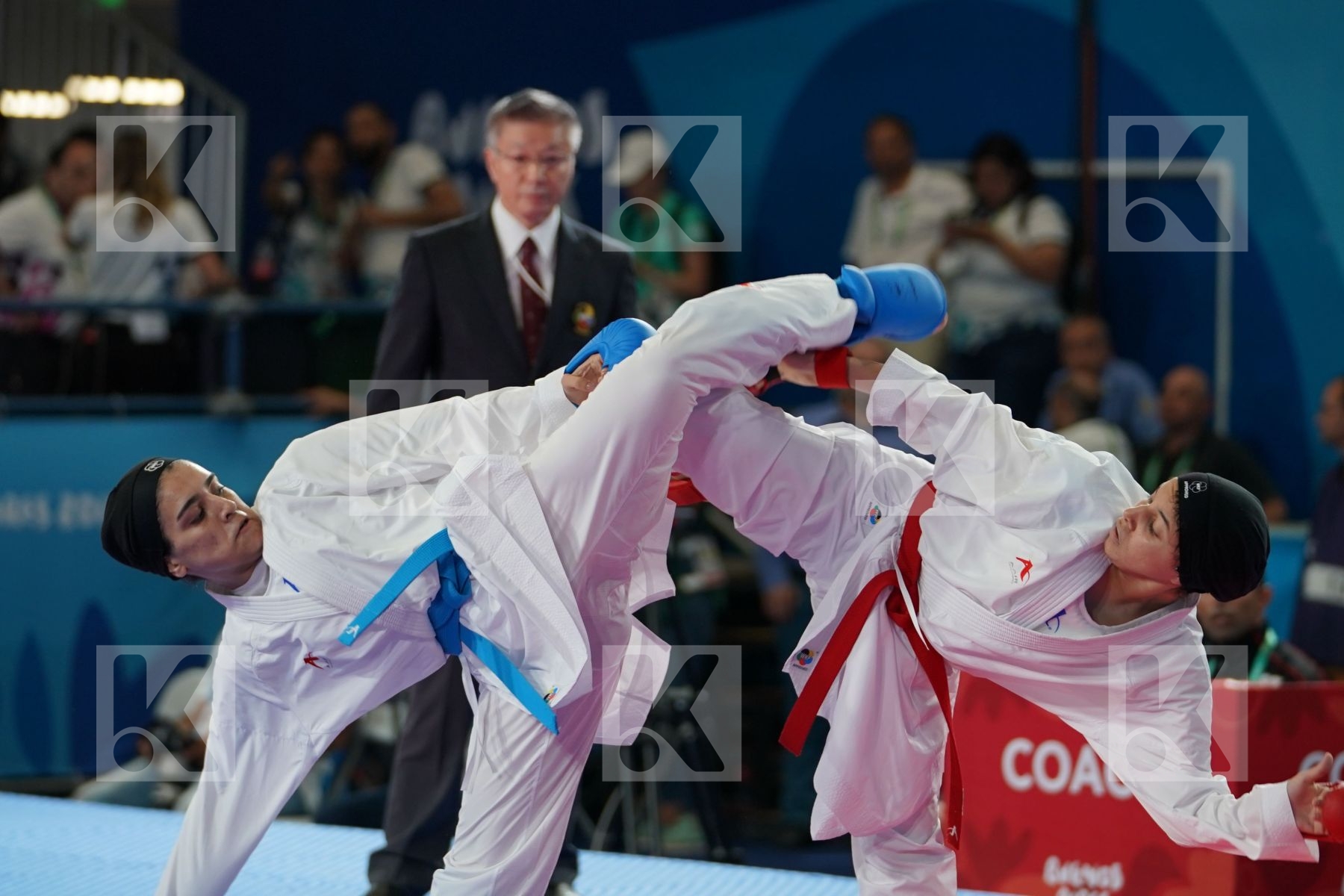 YASMIN NASR (EGYPT) vs FATEMEH KONAKDARTARSI (IRAN) in Junior Kumite Female -53Kg - Semifinal