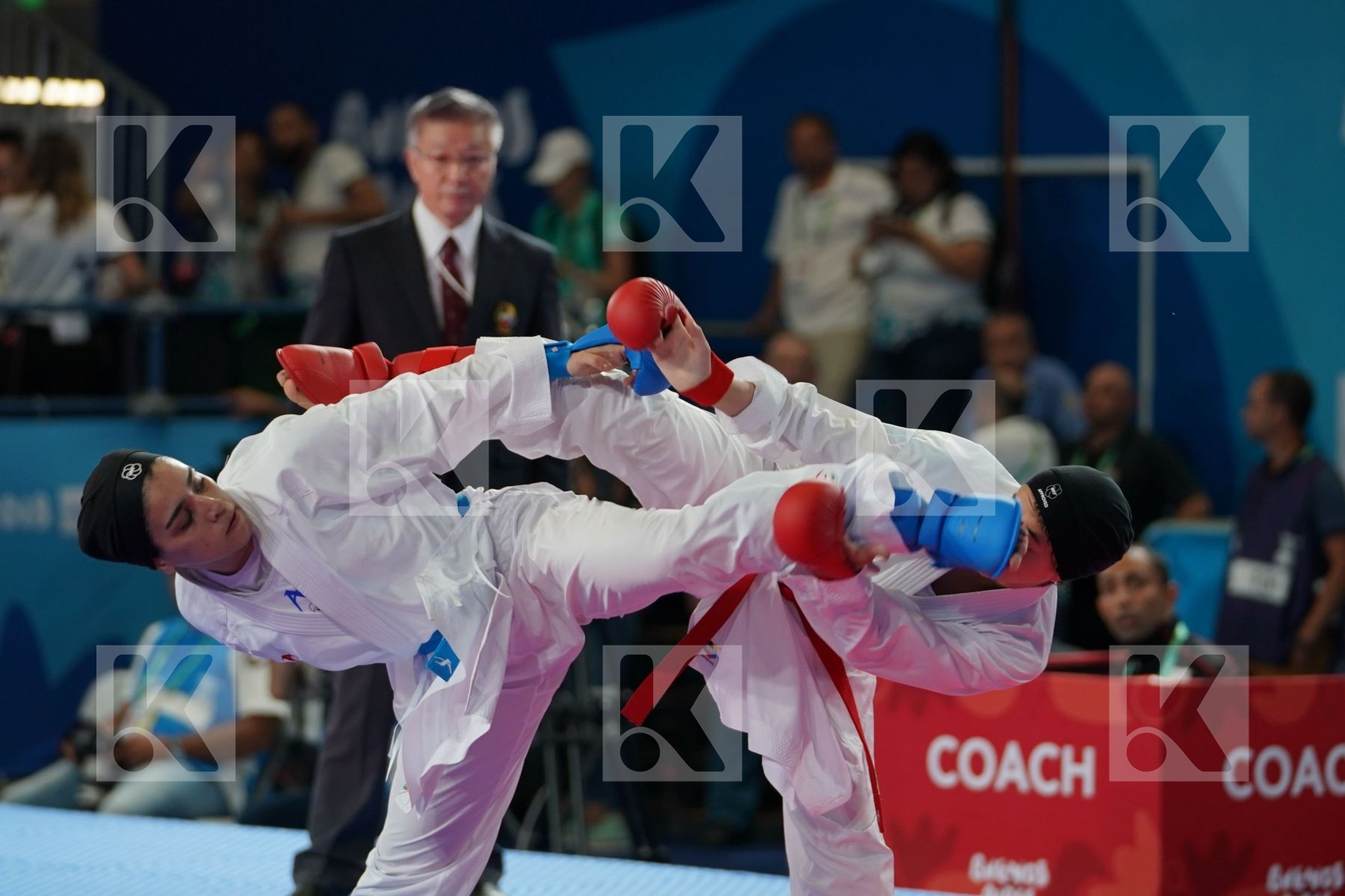 YASMIN NASR (EGYPT) vs FATEMEH KONAKDARTARSI (IRAN) in Junior Kumite Female -53Kg - Semifinal