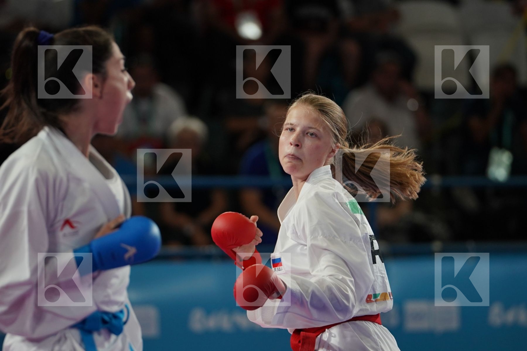 ANNA CHERNYSHEVA (RUSSIA) vs IVANA PEROVIC (SERBIA) in Junior Kumite Female - 59 Kg - Semifinal