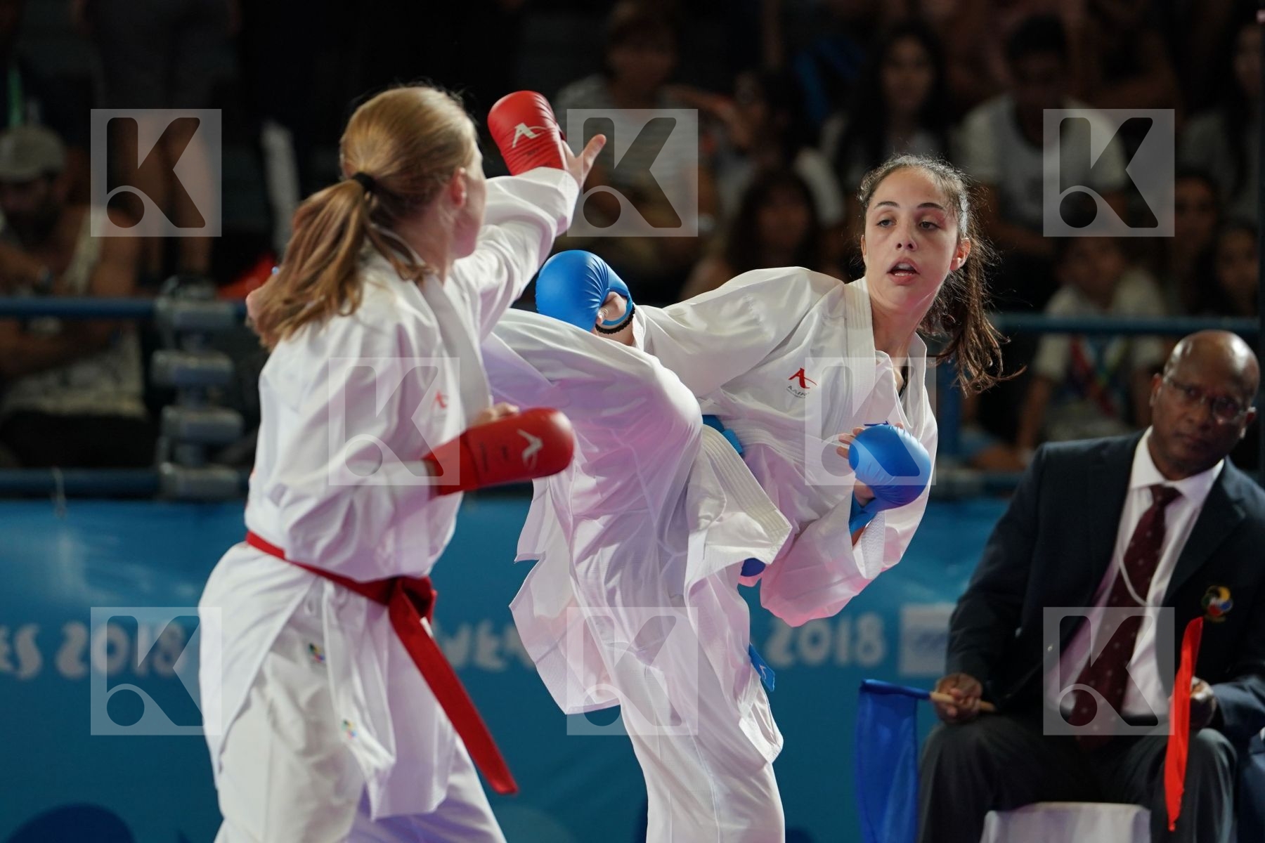ANNA CHERNYSHEVA (RUSSIA) vs IVANA PEROVIC (SERBIA) in Junior Kumite Female - 59 Kg - Semifinal