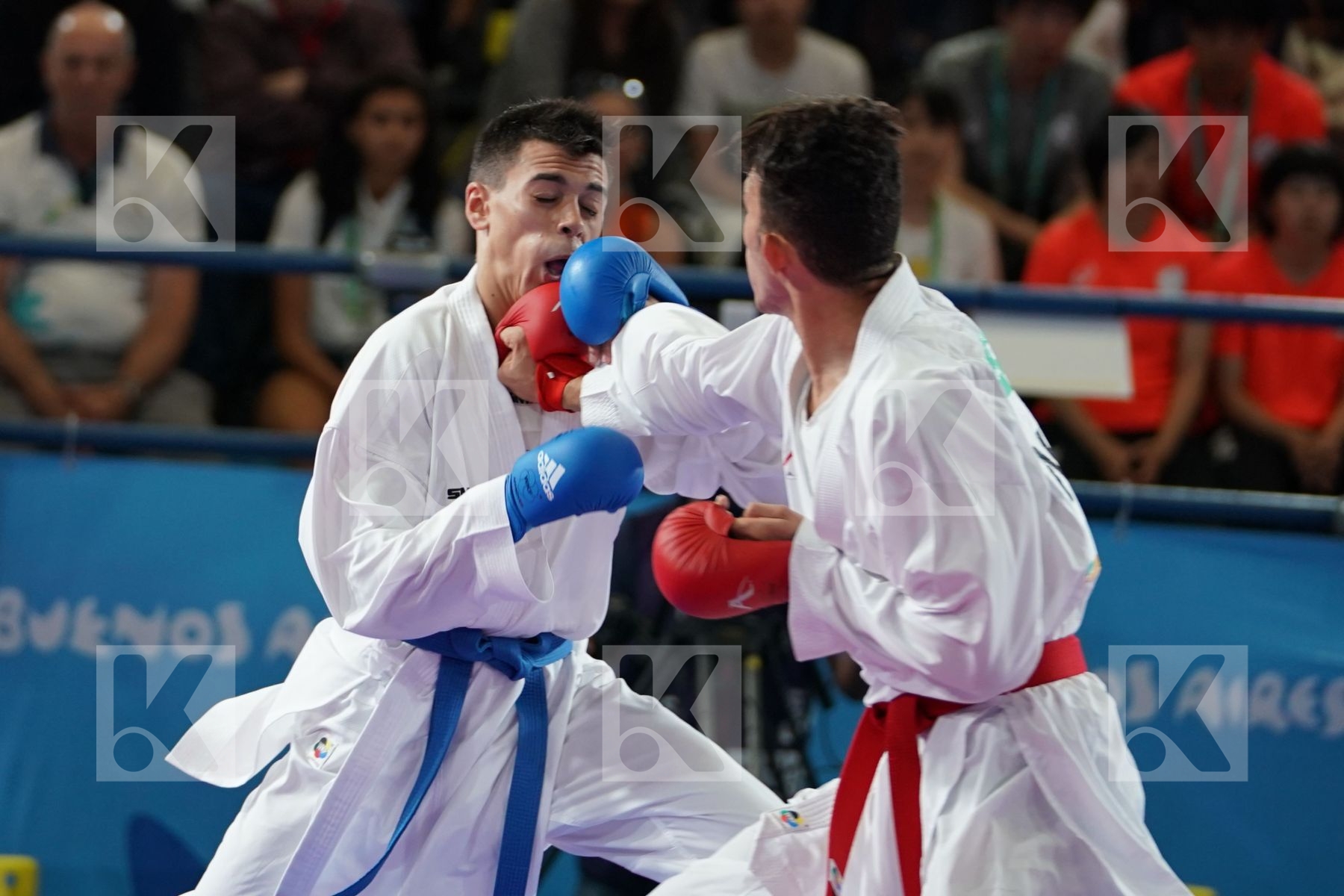 YASSINE SEKOURI (MOROCCO) vs ROSARIO RUGGIERO (ITALY) in Junior Kumite Male Ð 68 Kg - Semifinal