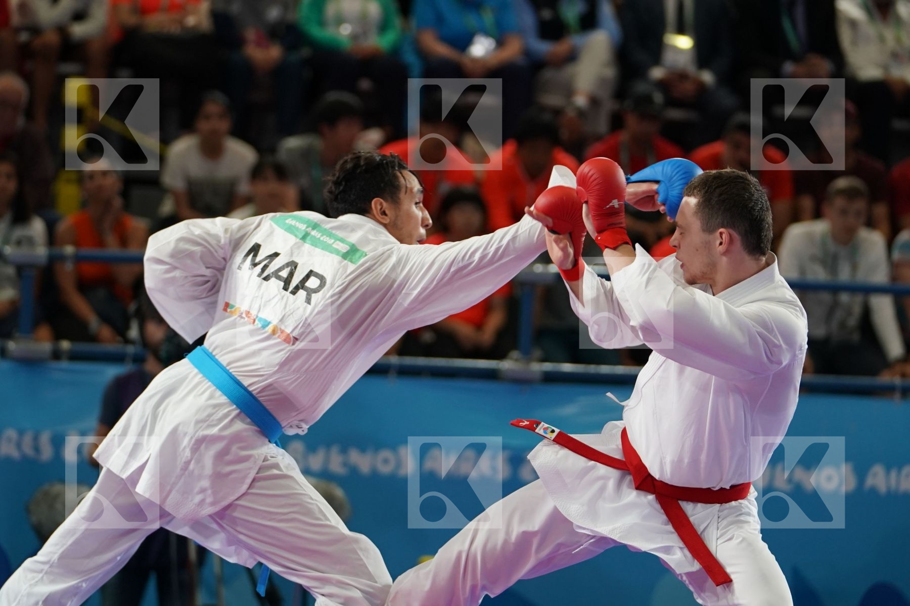 SEAN MC CARTHY CREAN (IRELAND) vs NABIL ECH-CHAABI (MOROCCO) in Junior Kumite Male 68 + Kg - Semifinal