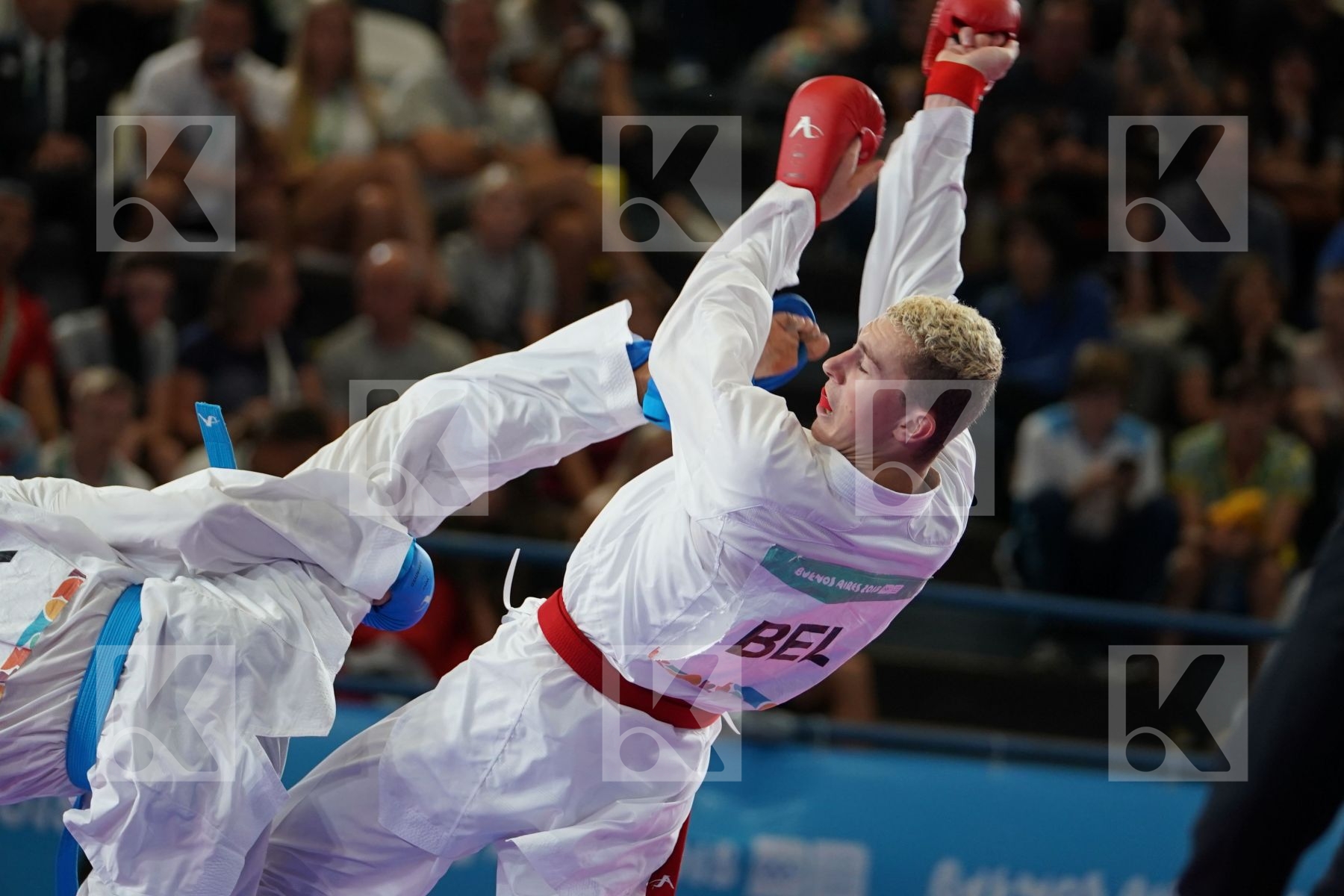 QUENTIN MAHAUDEN (BELGIUM) vs YASSINE SEKOURI (MOROCCO) in Junior Kumite Male Ð 68 Kg - Final bout