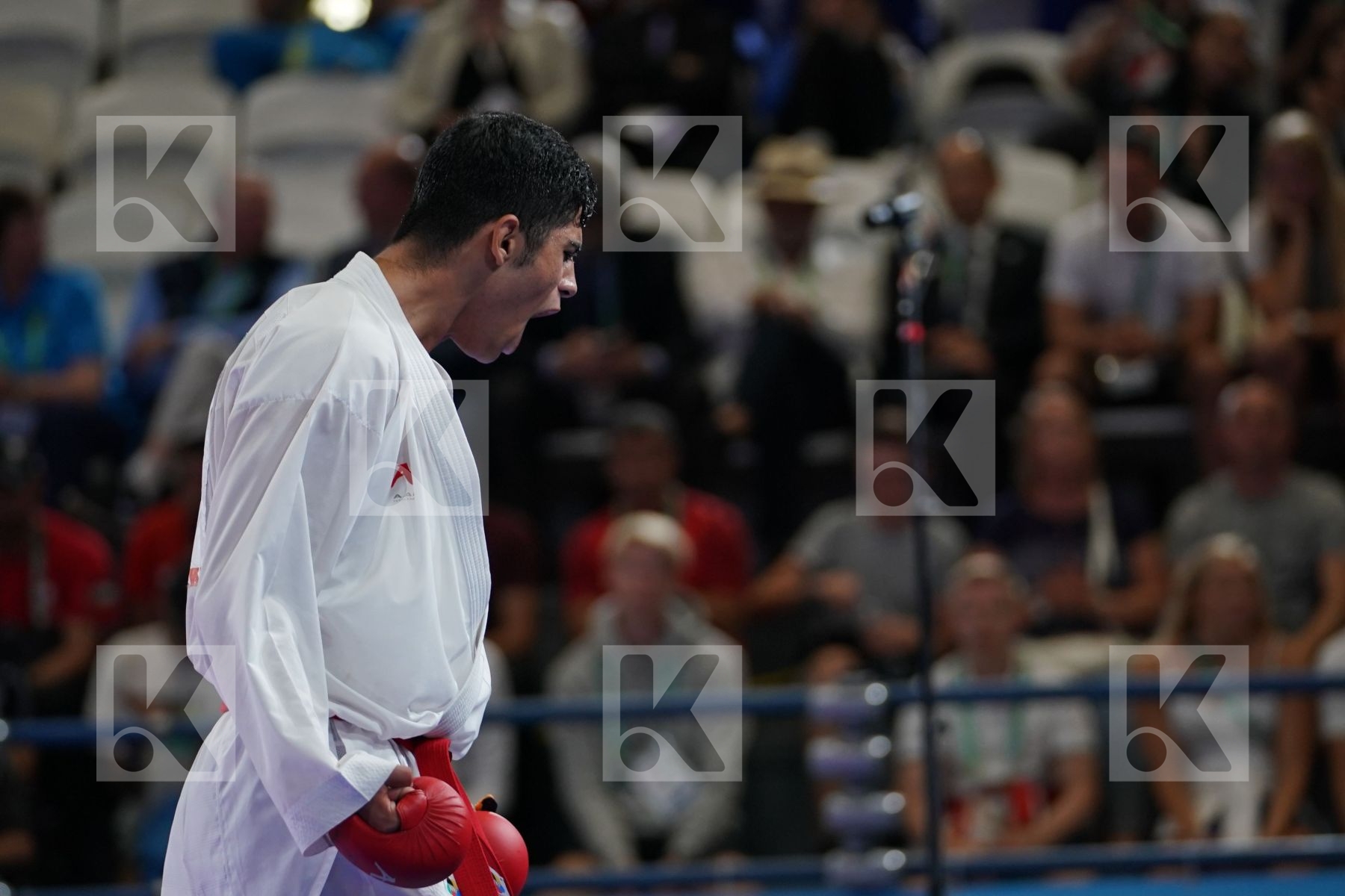 NAVID MOHAMMADI (IRAN) vs NABIL ECH-CHAABI (MOROCCO) in Junior Kumite Male 68 + Kg - Final bout