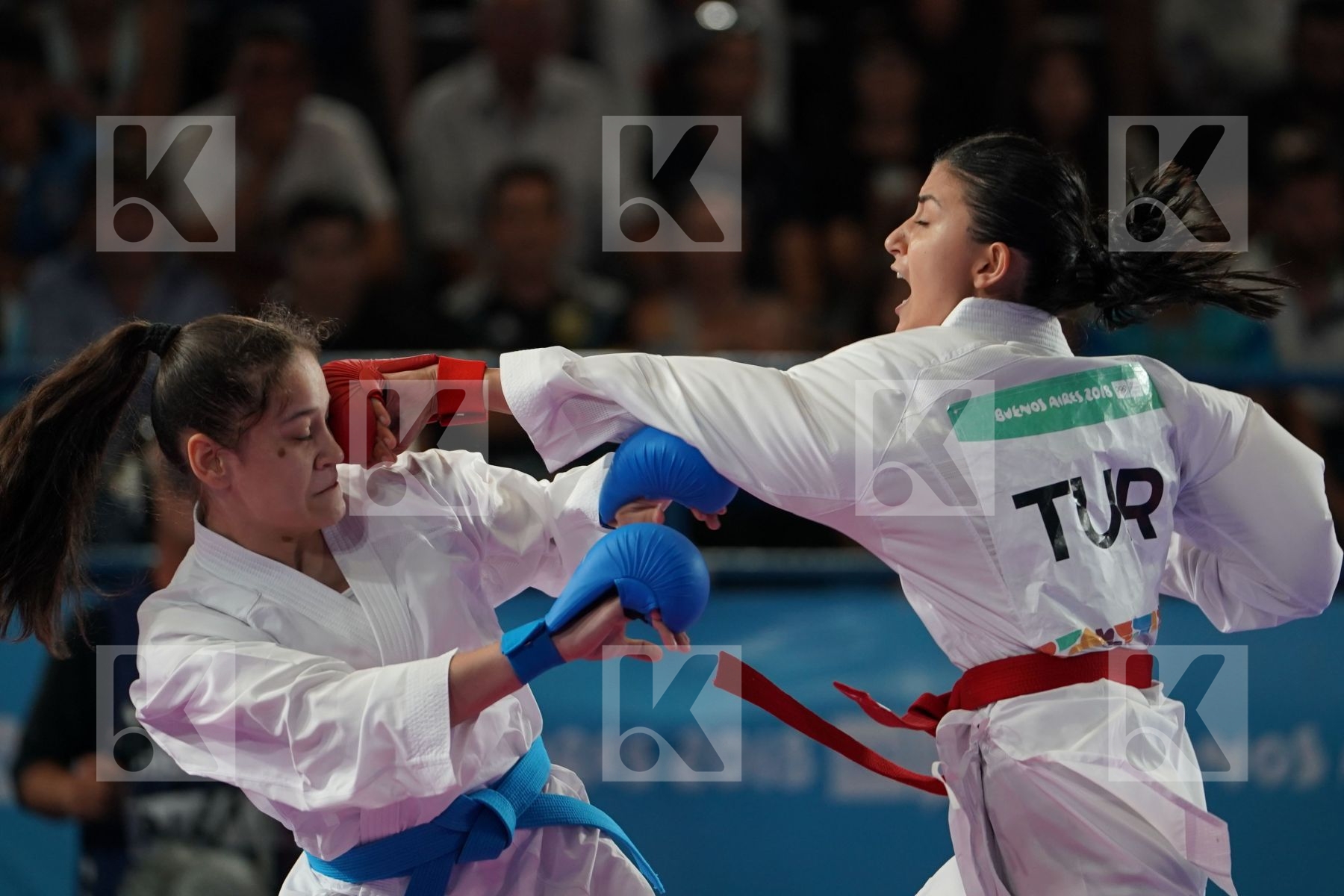 DAMLA OCAK IS (TURKEY) Vs DILDORA ALIKULOV (UZBEKISTAN) in Junior Kumite Female -53Kg - Semifinal