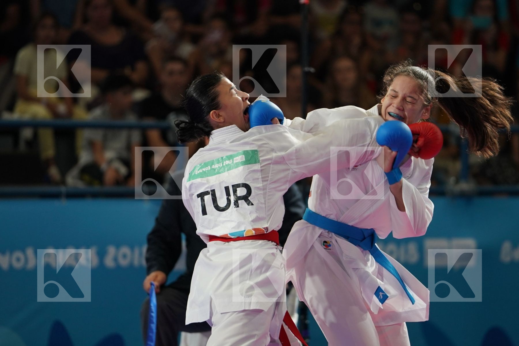 DAMLA OCAK IS (TURKEY) Vs DILDORA ALIKULOV (UZBEKISTAN) in Junior Kumite Female -53Kg - Semifinal
