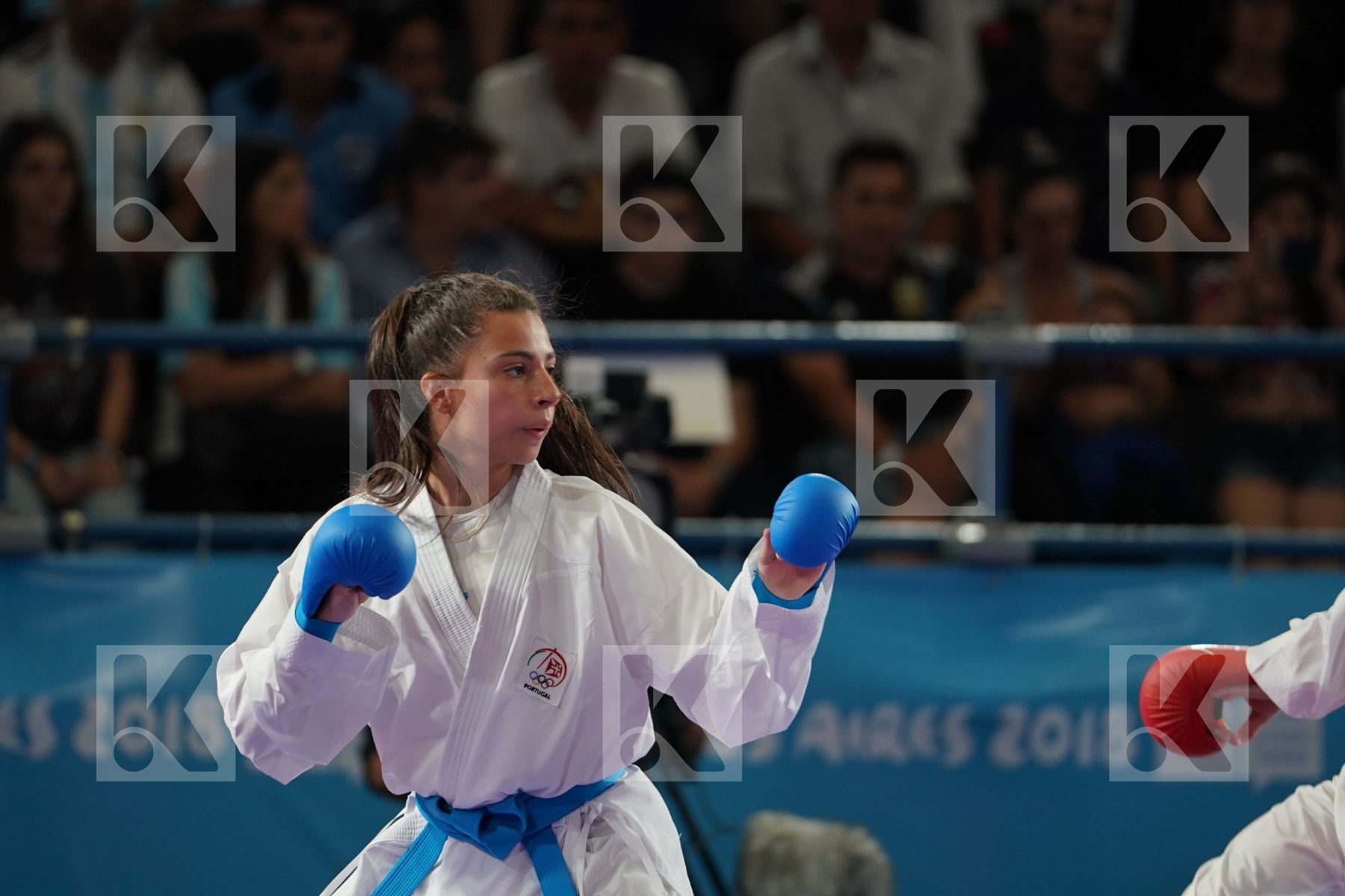 FATEMEH KONAKDARTARSI (IRAN) Vs TANIA BARROS (PORTUGAL) in Junior Kumite Female -53Kg - Semifinal
