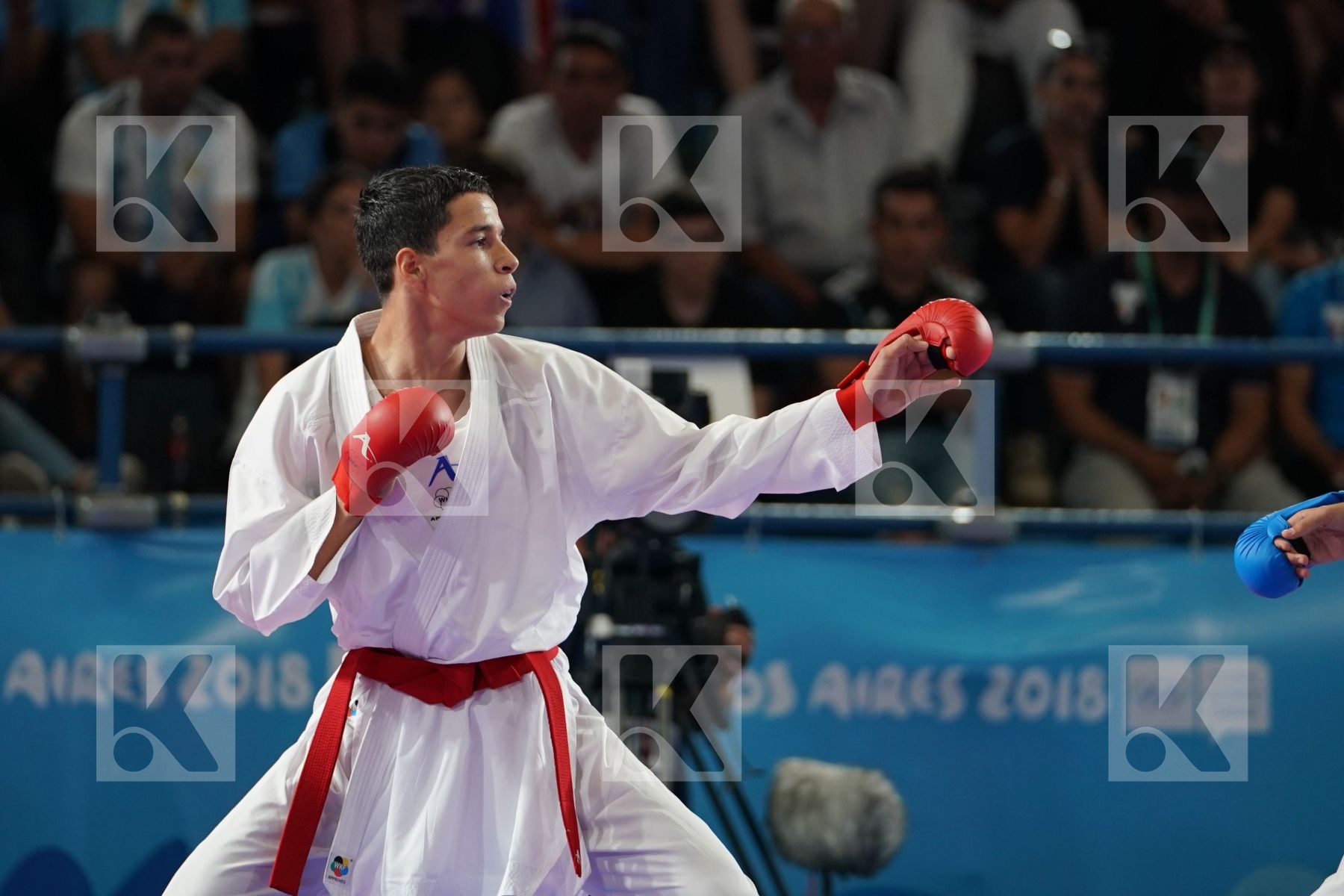 OUSSAMA EDARI (MOROCCO) Vs ALIREZA FARAJIKOUHIKHEILI (IRAN) in Junior Kumite Male Ð 61 Kg - Semifinal