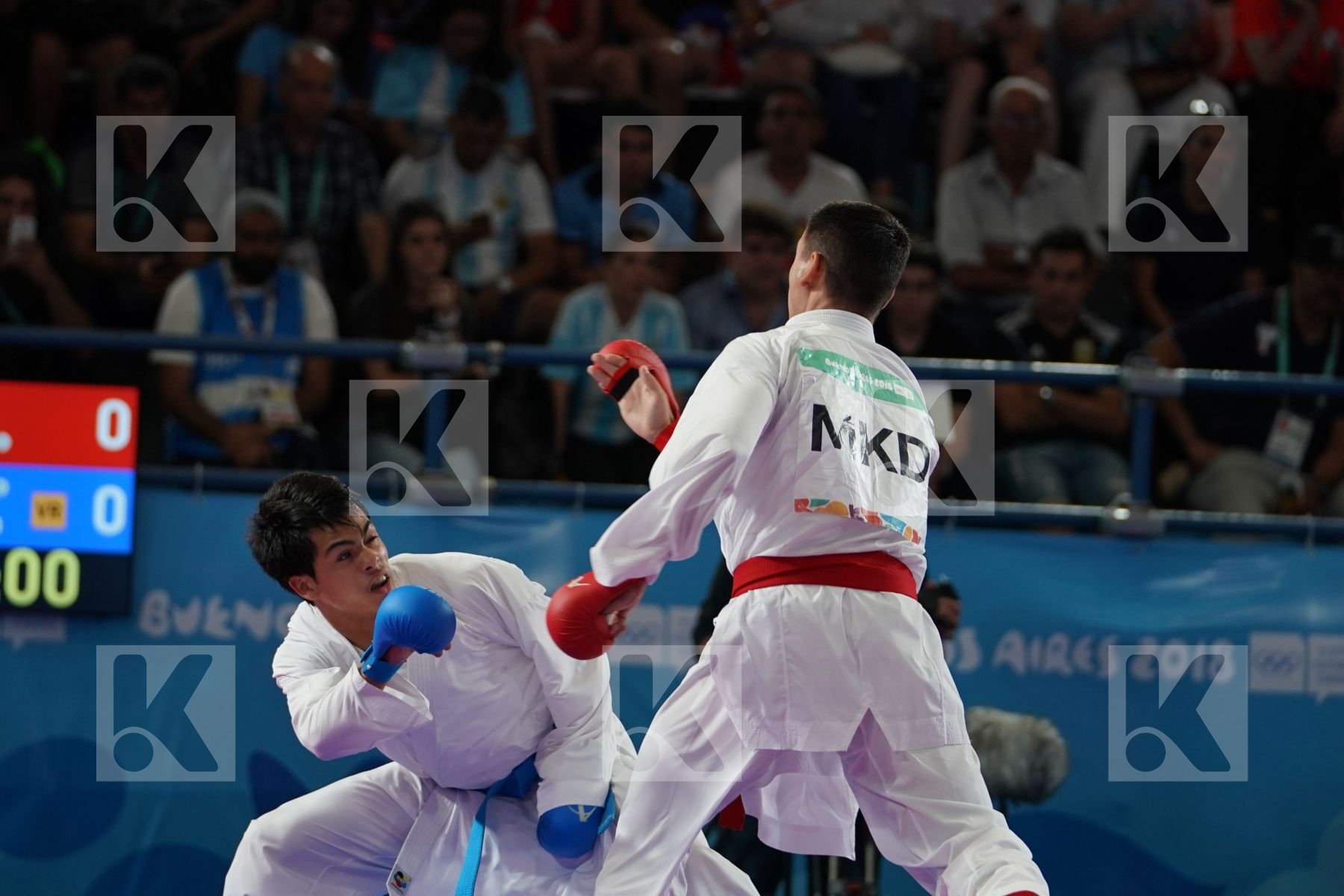FAHIK VESELI (FYR OF MACEDONIA) Vs ABDALLAH HAMMAD (JORDAN) in Junior Kumite Male Ð 61 Kg - Semifinal