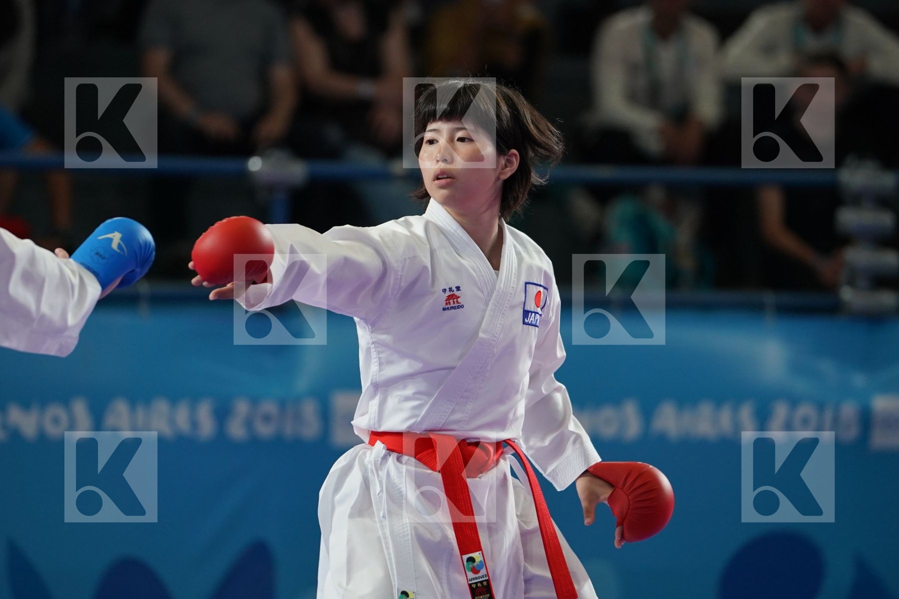 KOKORO SAKAJI (JAPAN) Vs MARTA OSSIPOVA (ESTONIA) in Junior Kumite Female - 59 Kg - Semifinal