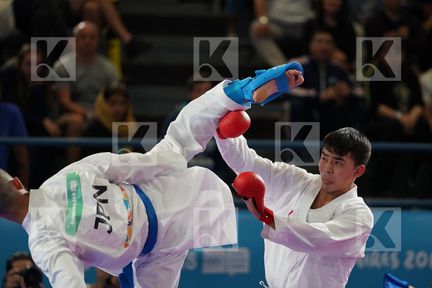ABILMANSUR BATYRGALI (KAZAKHSTAN) vs KOTARO NAKAMURA (JAPAN) in Junior Kumite Male Ð 68 Kg - Qualification