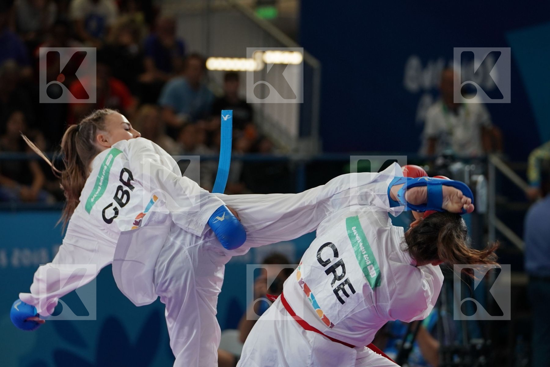 KYRIAKI KYDONAKI (GREECE) vs LAUREN PAIGE SALISBURY (GREAT BRITAIN) in Junior Kumite Female 59+ Kg - Qualification