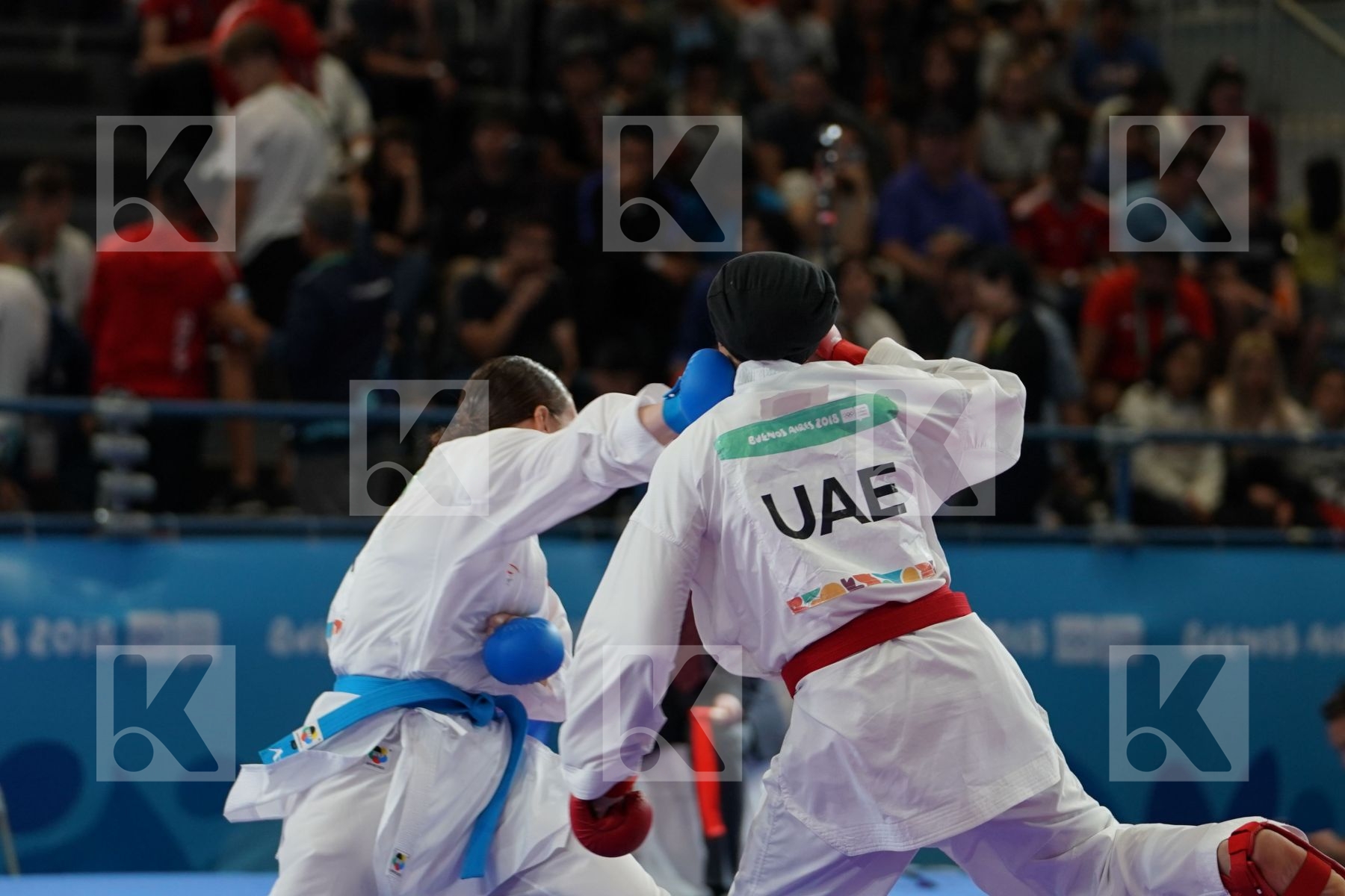 KYRIAKI KYDONAKI (GREECE) vs LAUREN PAIGE SALISBURY (GREAT BRITAIN) in Junior Kumite Female 59+ Kg - Qualification