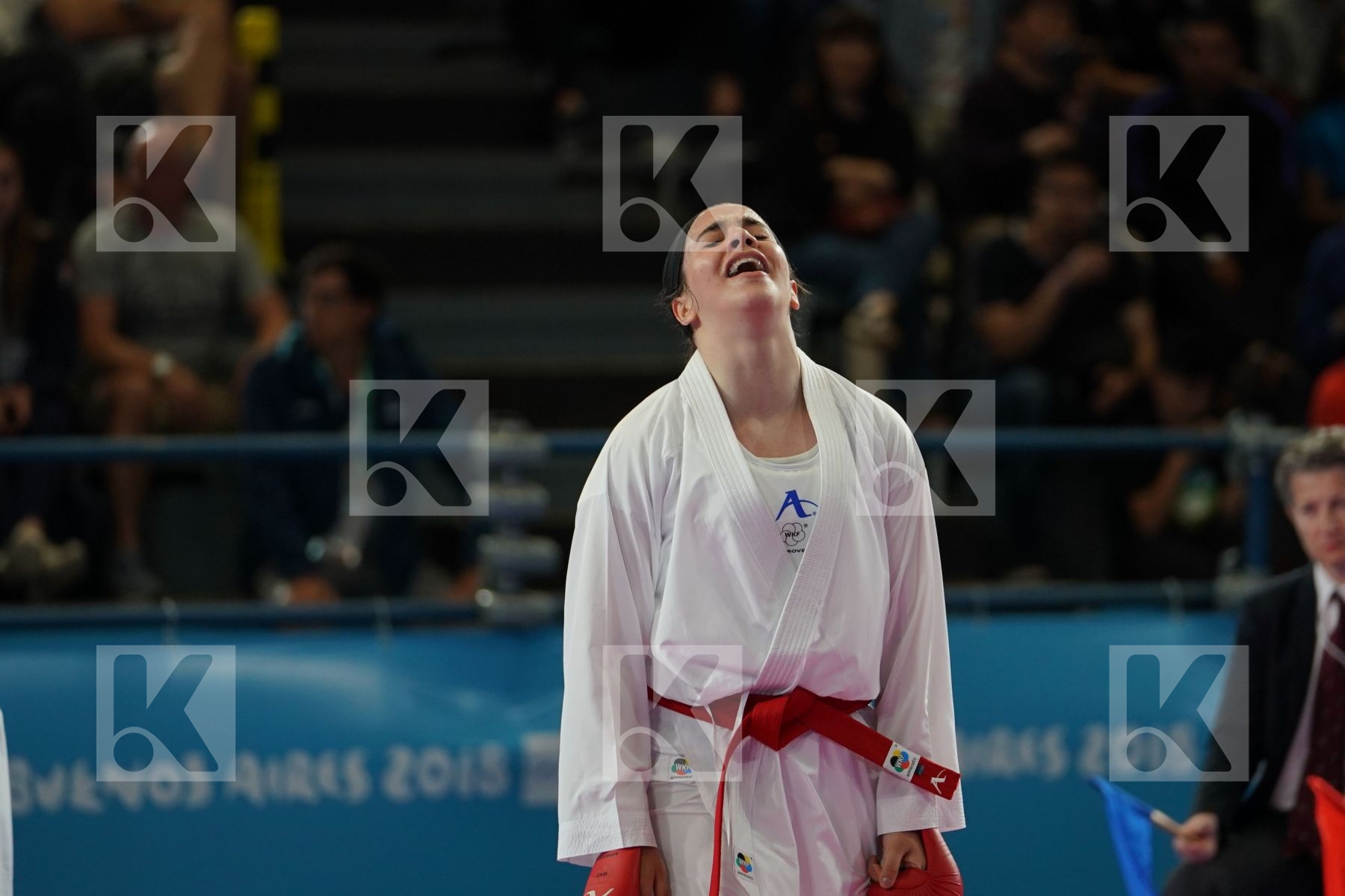 NEGIN ALTOONI (IRAN) vs SAKURA SAWASHIMA (JAPAN) in Junior Kumite Female 59+ Kg - Qualification