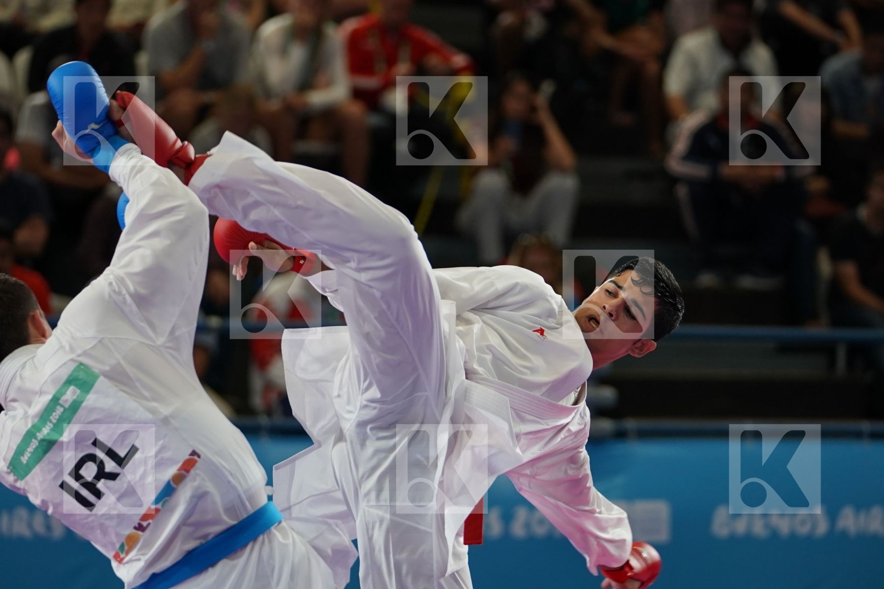 NAVID MOHAMMADI (IRAN) vs SEAN MC CARTHY CREAN (IRELAND) in Senior Kumite 68+ Kg - Qualification