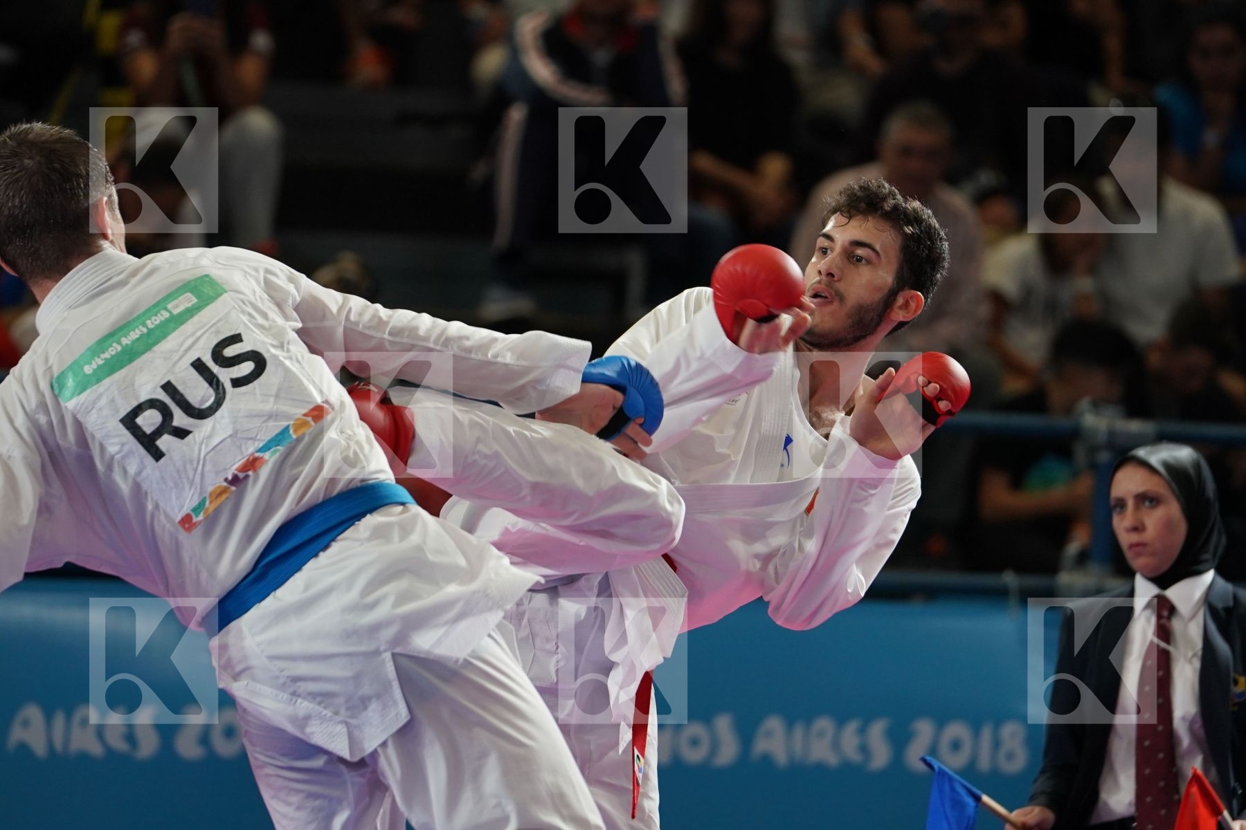 ENES BULUT (TURKEY) vs ROBERT AVAKIMOV (RUSSIA) in Senior Kumite 68+ Kg - Qualification