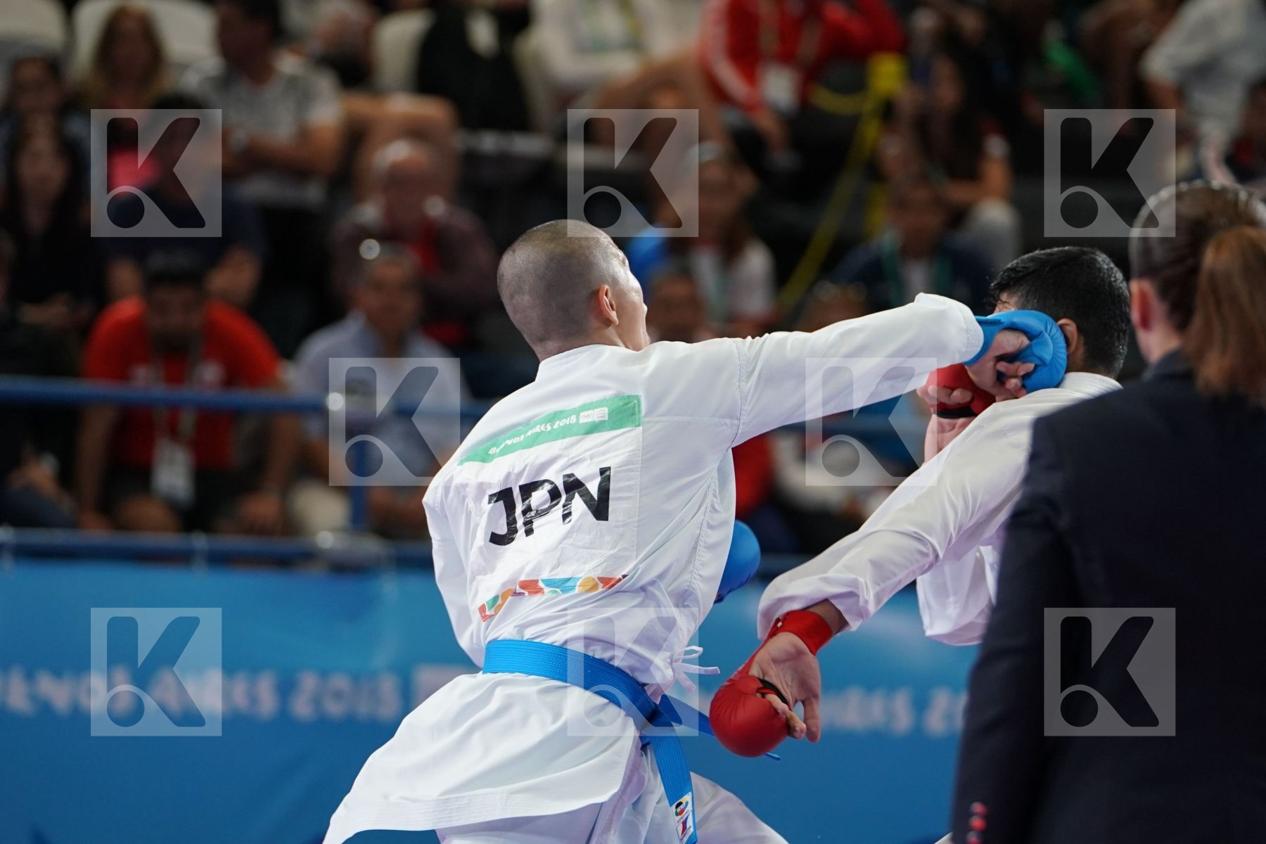 NAVID MOHAMMADI (IRAN) vs KEISEI SAKIYAMA (JAPAN) in Senior Kumite 68+ Kg - Qualification
