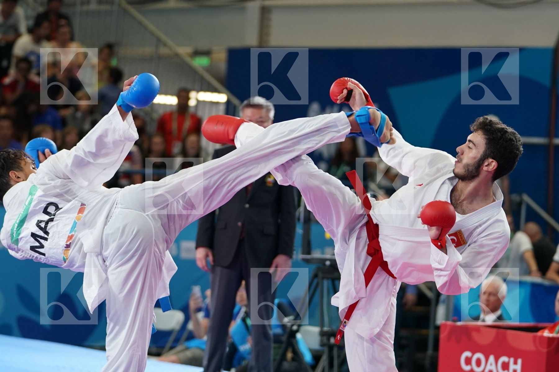 ENES BULUT (TURKEY) vs NABIL ECH-CHAABI (MOROCCO) in Senior Kumite 68+ Kg - Qualification