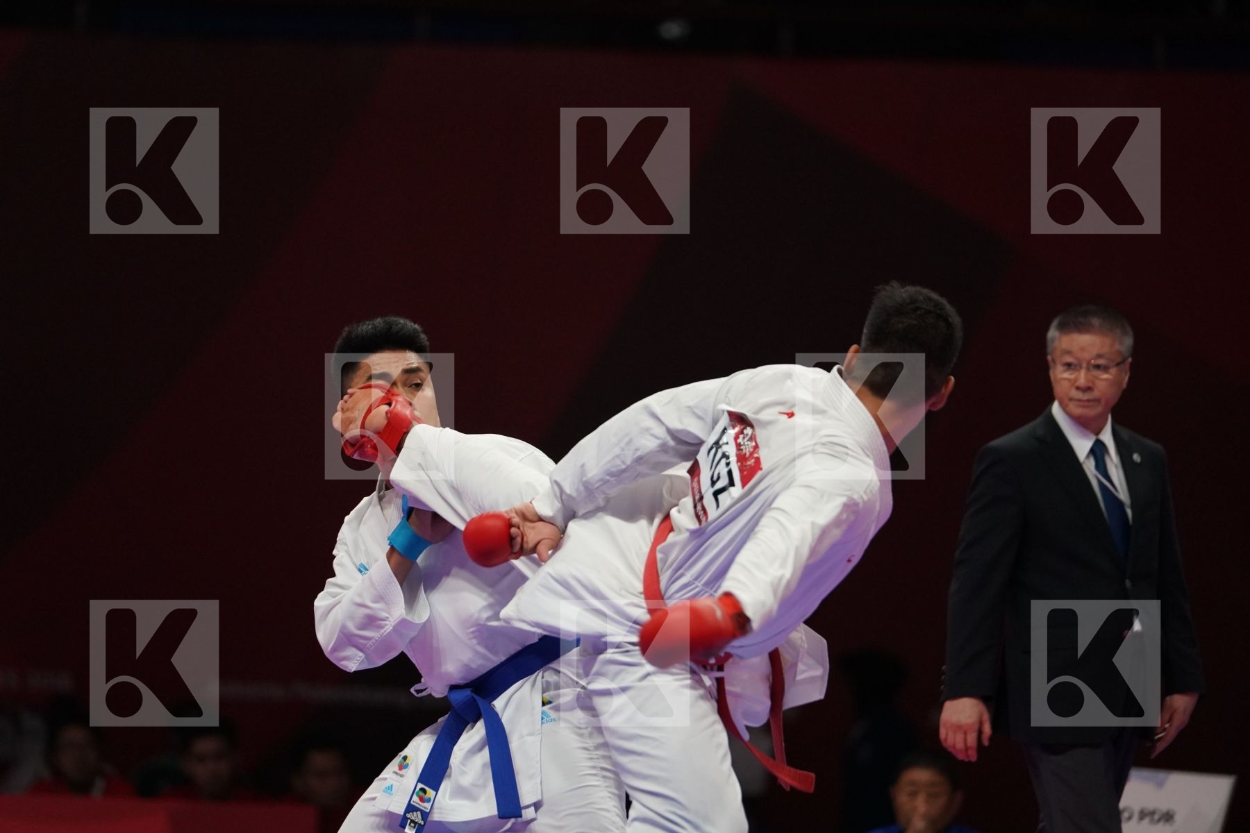 DANIYAR YULDASHEV (KAZAKHSTAN) vs TEERAWAT KANGTONG (THAILAND) in Senior Kumite 84+ Kg - Qualification