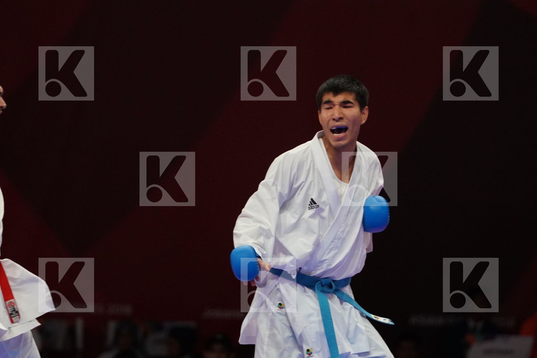 MUTASEMBELLAH KHAIR (JORDAN) vs DANIYAR YULDASHEV (KAZAKHSTAN) in Senior Kumite 84+ Kg - Bronze bout