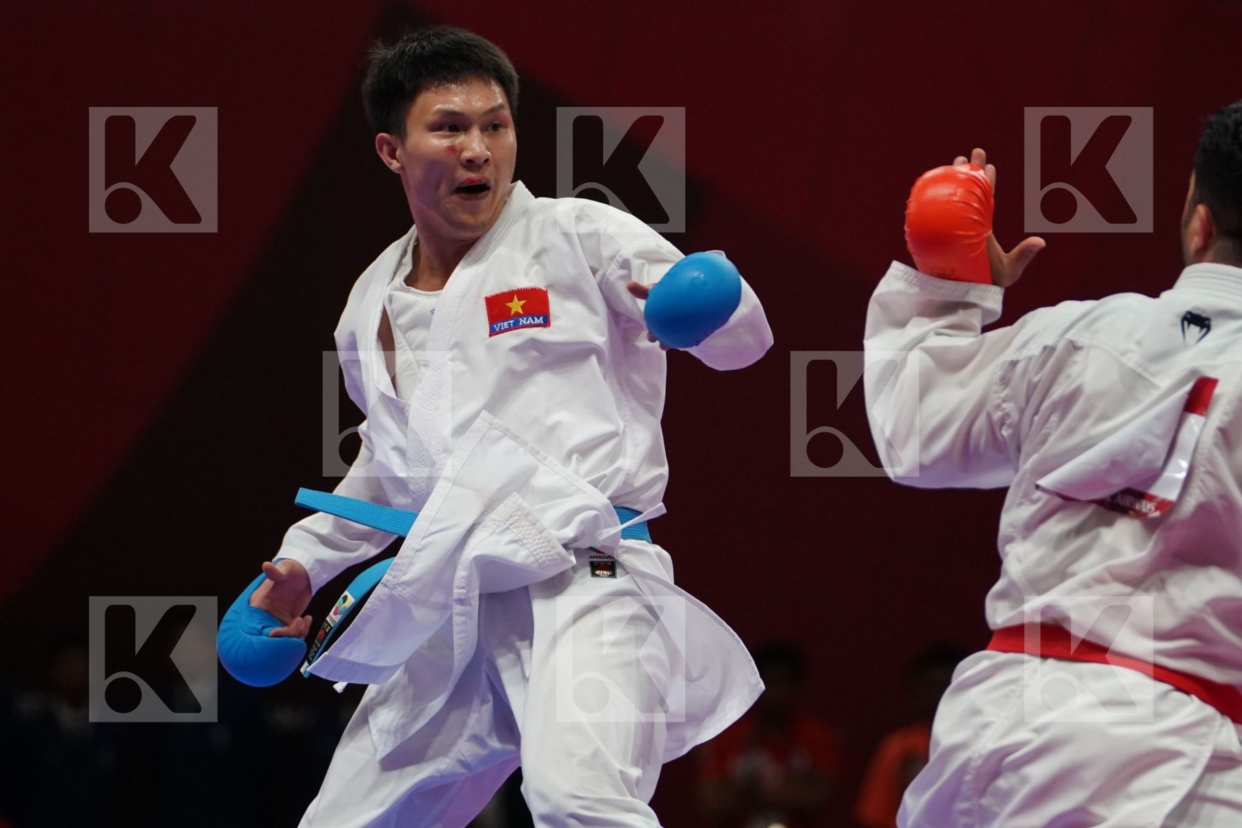 SAJAD GANJZADEH (ISLAMIC REPUBLIC OF IRAN) vs MINH PHUNG NGUYEN (VIETNAM) in Senior Kumite 68+ Kg - podium ceremony