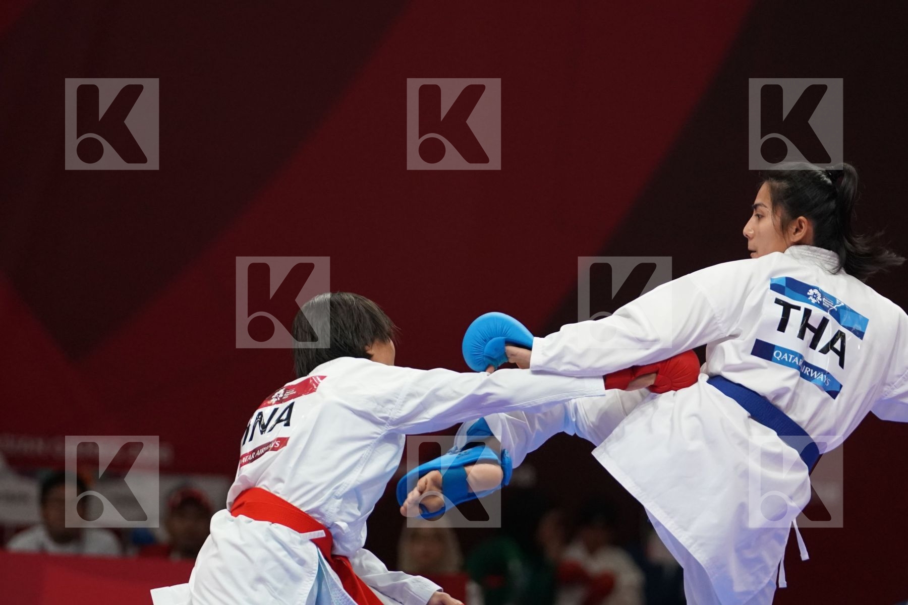 COKORDA ISTRI AGUNG SANISTYARANI (INDONESIA) vs TIPPAWAN KHAMSI (THAILAND) in Senior Kumite -55 Kg - Qualification