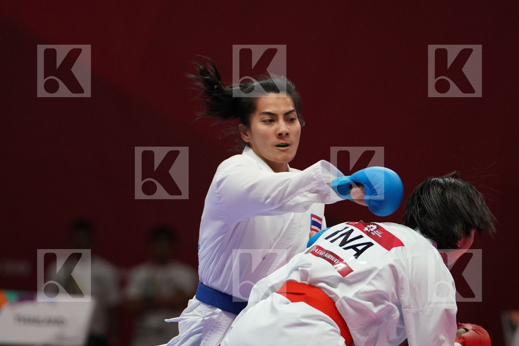 COKORDA ISTRI AGUNG SANISTYARANI (INDONESIA) vs TIPPAWAN KHAMSI (THAILAND) in Senior Kumite -55 Kg - Qualification