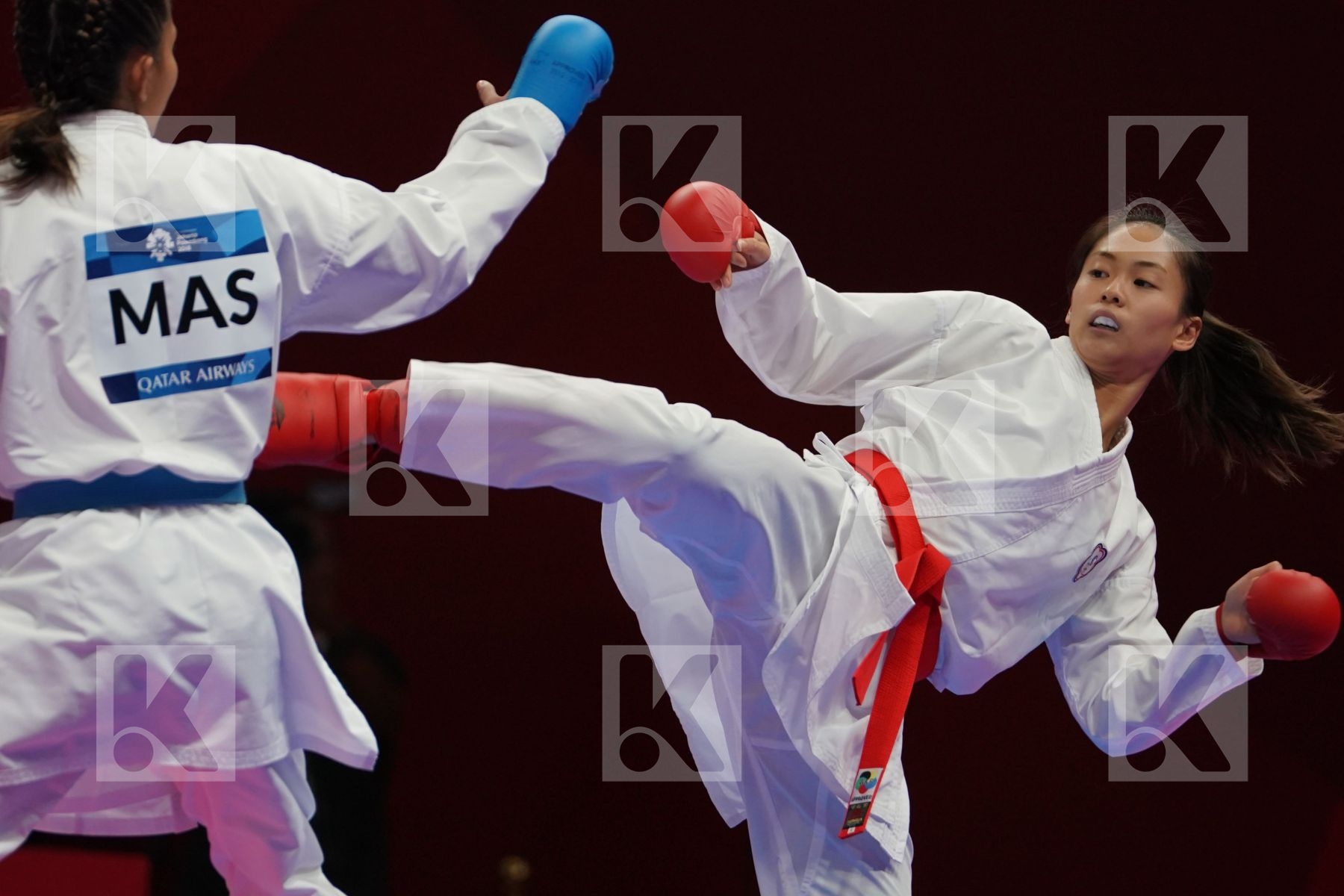 TZUYUN WEN (CHINESE TAIPEI) vs SYAKILLA SALNI JEFRY KRISNAN (MALAYSIA) in Senior Kumite -55 Kg - Qualification
