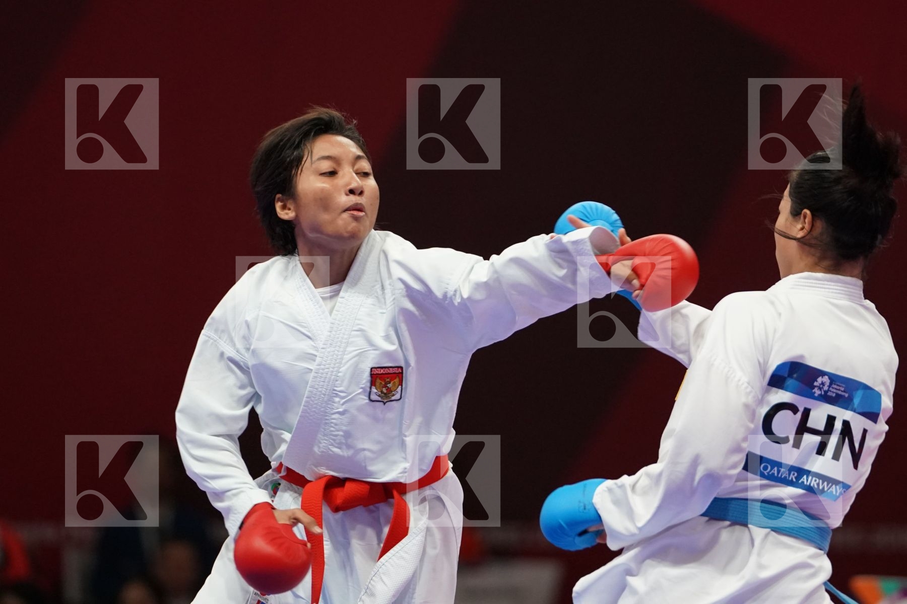COKORDA ISTRI AGUNG SANISTYARANI (INDONESIA) vs JIAMEI DING (CHINA) in Senior Kumite -55 Kg - Bronze bout