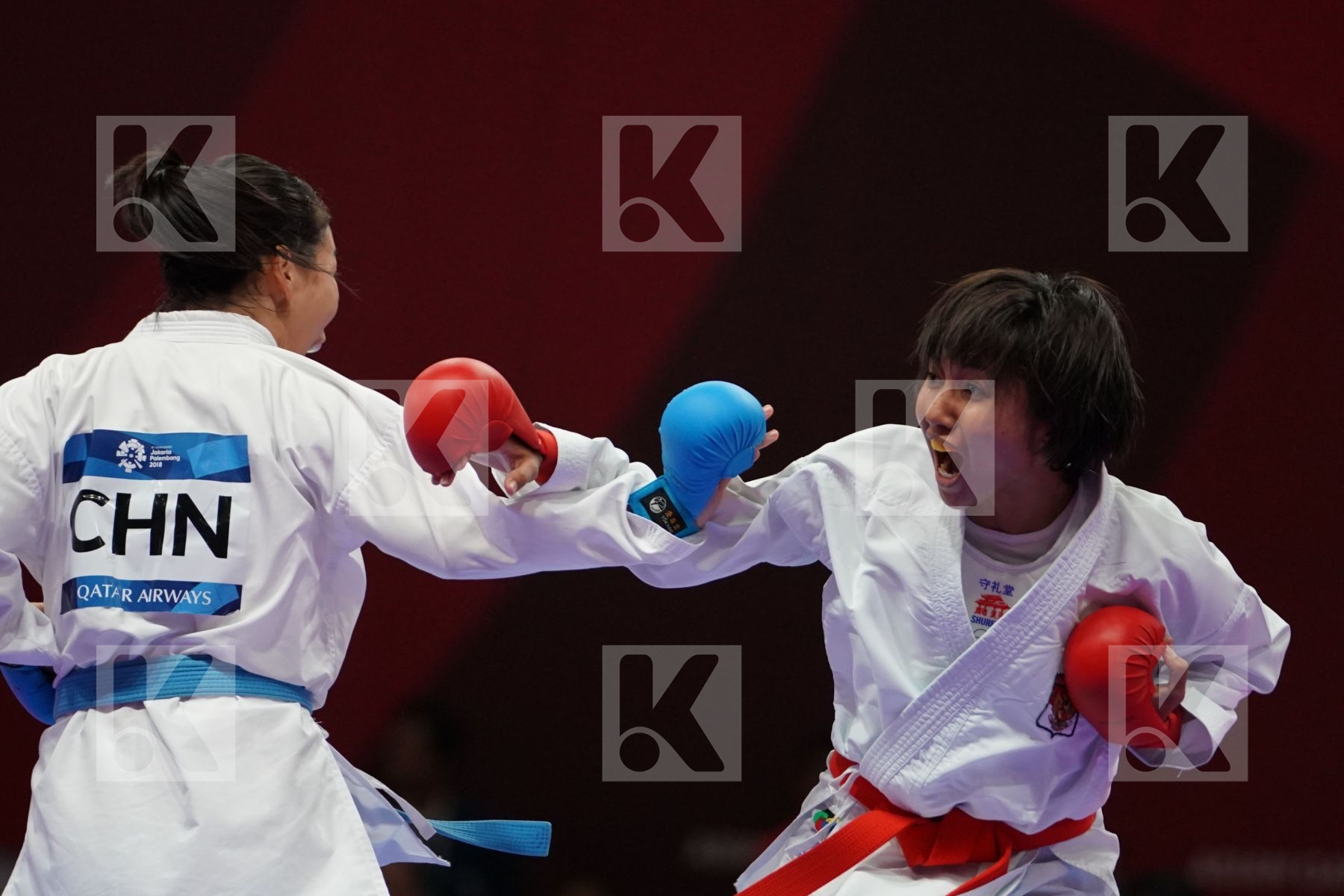 COKORDA ISTRI AGUNG SANISTYARANI (INDONESIA) vs JIAMEI DING (CHINA) in Senior Kumite -55 Kg - Bronze bout