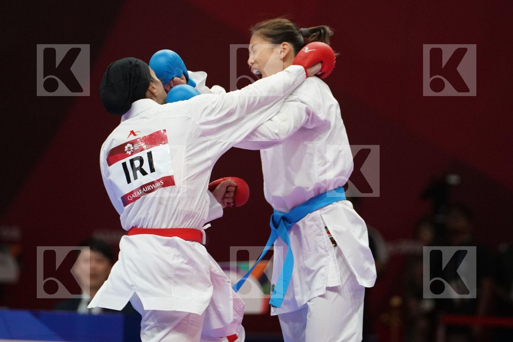 TARAVAT KHAKSAR (ISLAMIC REPUBLIC OF IRAN) vs TZUYUN WEN (CHINESE TAIPEI) in Senior Kumite -55 Kg - Final bout