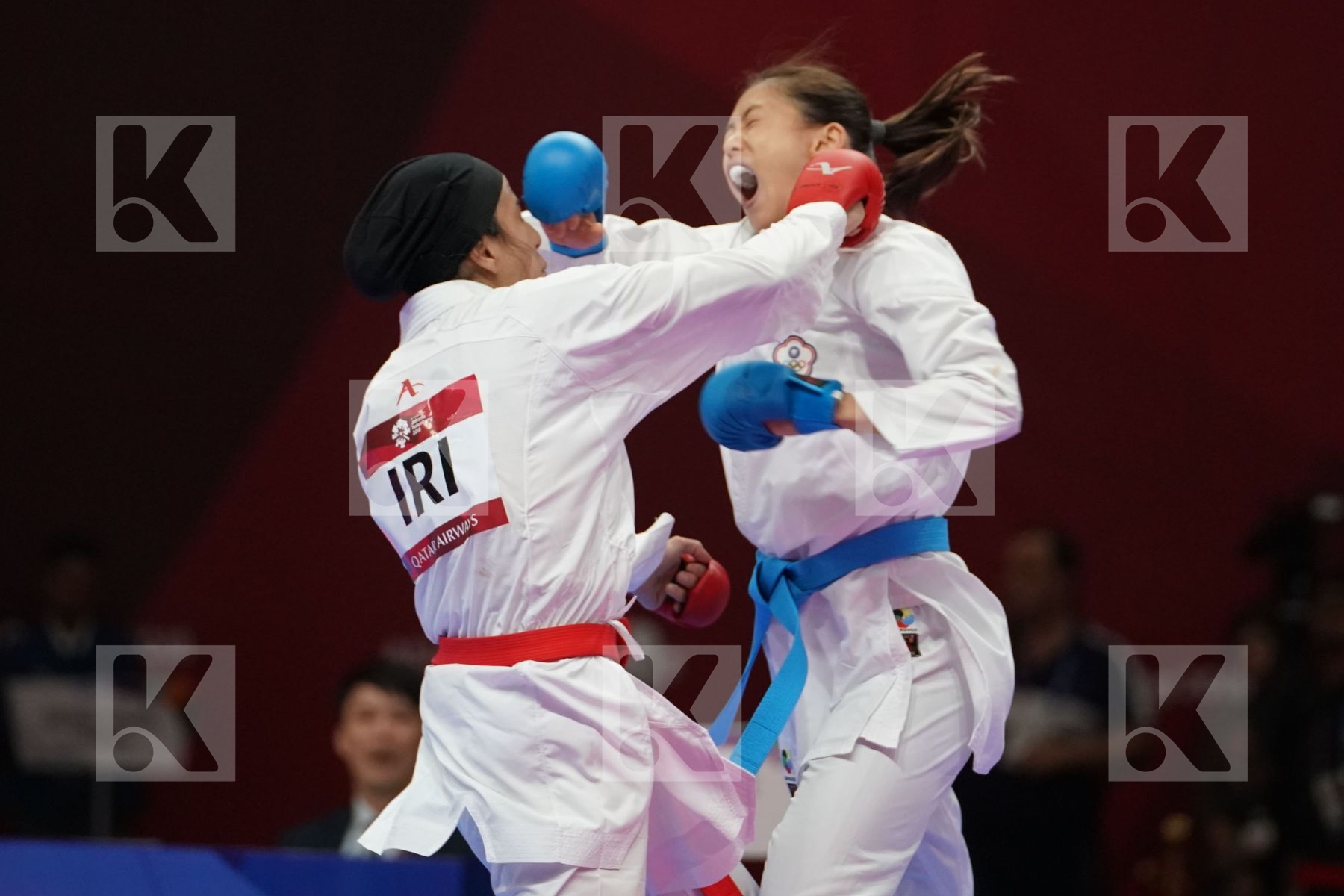 TARAVAT KHAKSAR (ISLAMIC REPUBLIC OF IRAN) vs TZUYUN WEN (CHINESE TAIPEI) in Senior Kumite -55 Kg - Final bout