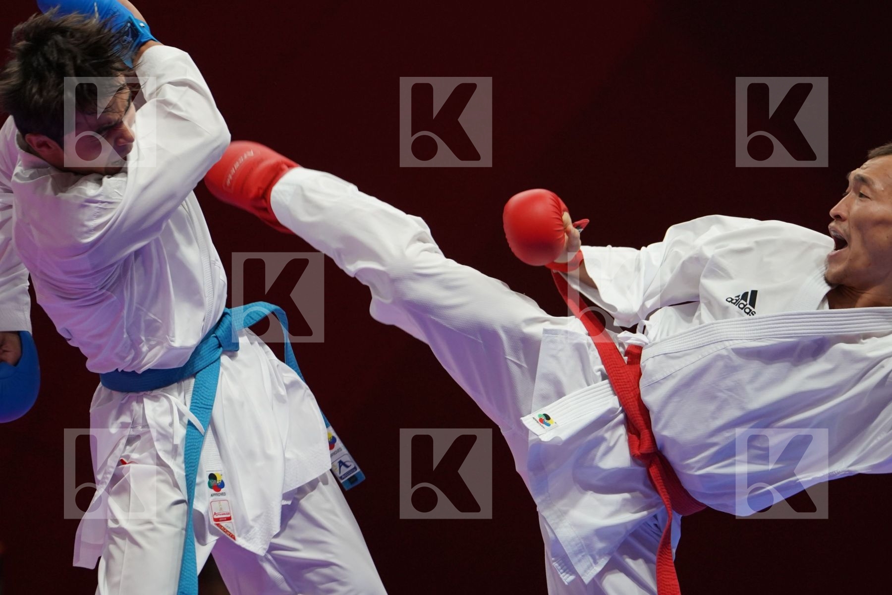 DARKHAN ASSADILOV (KAZAKHSTAN) vs SADRIDDIN SAYMATOV (UZBEKISTAN) in Senior Kumite -60 Kg - Qualification
