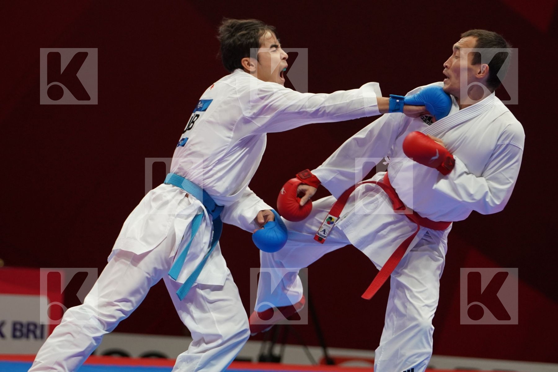DARKHAN ASSADILOV (KAZAKHSTAN) vs SADRIDDIN SAYMATOV (UZBEKISTAN) in Senior Kumite -60 Kg - Qualification