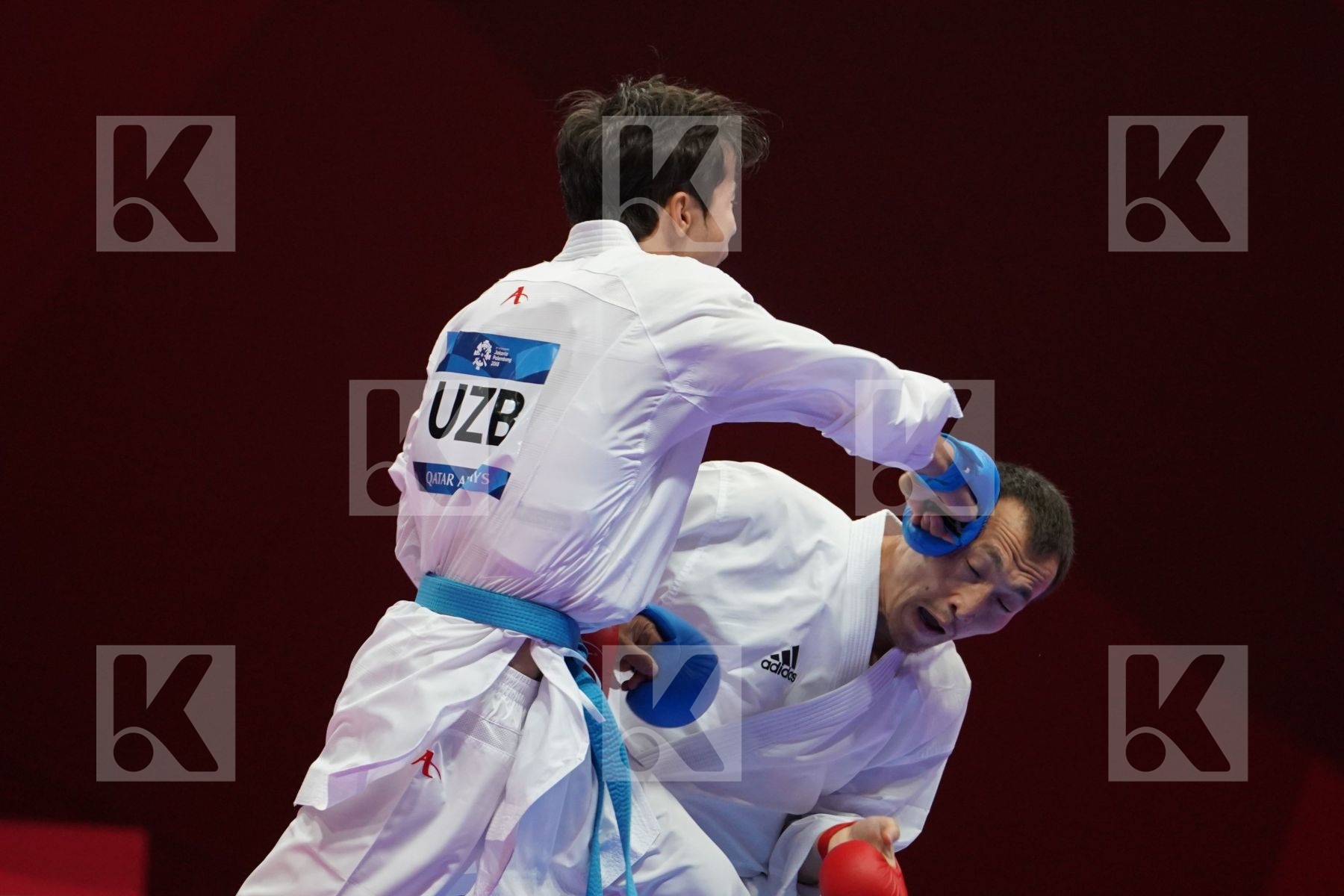 DARKHAN ASSADILOV (KAZAKHSTAN) vs SADRIDDIN SAYMATOV (UZBEKISTAN) in Senior Kumite -60 Kg - Qualification