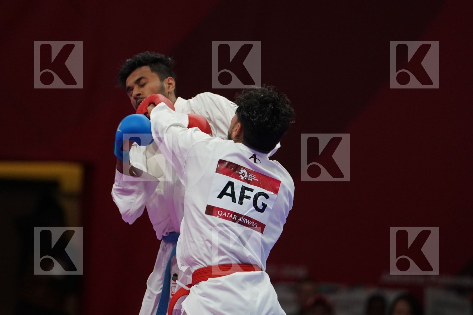 OSMANI HAZRAT GUL (AFGHANISTAN) vs PRASANGA SANDARUWAN WEERAKOON MUDIYANSELAGE (SRI LANKA) in Senior Kumite -60 Kg - Qualification