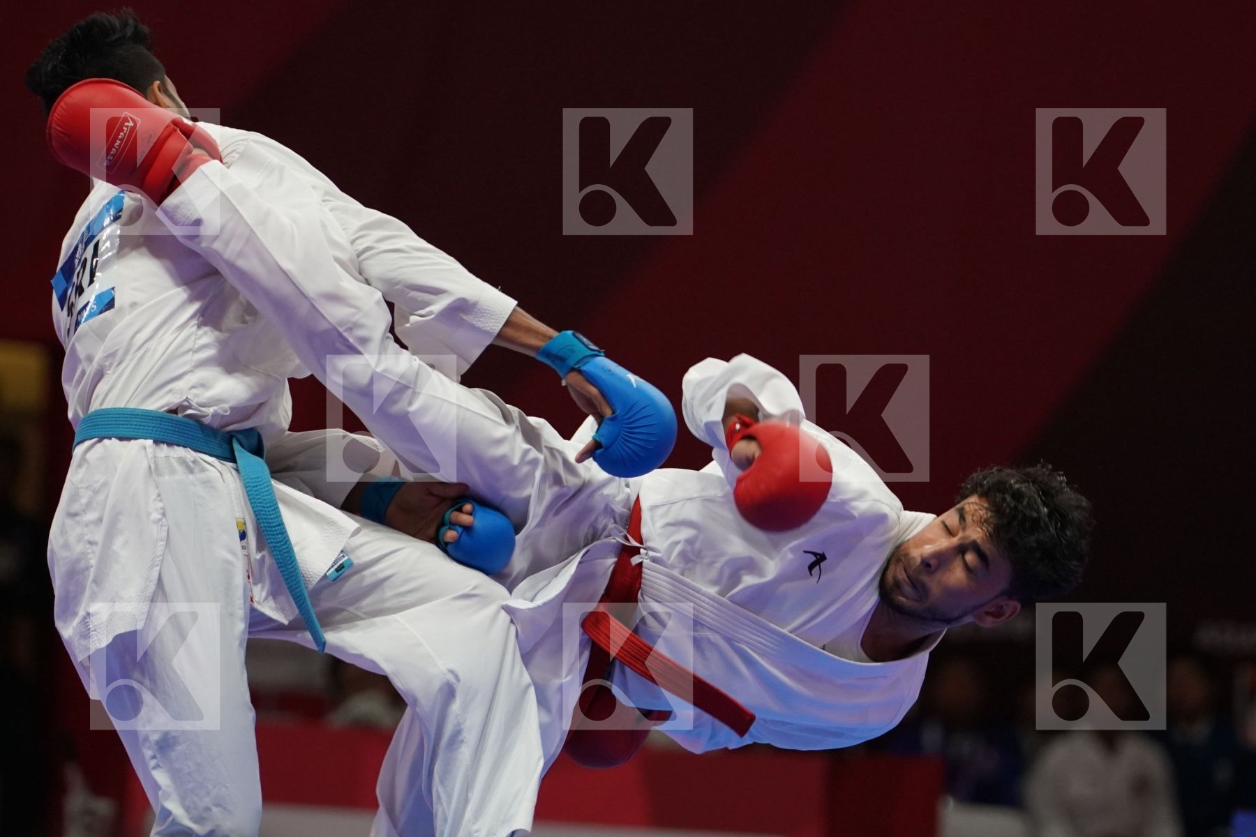 OSMANI HAZRAT GUL (AFGHANISTAN) vs PRASANGA SANDARUWAN WEERAKOON MUDIYANSELAGE (SRI LANKA) in Senior Kumite -60 Kg - Qualification