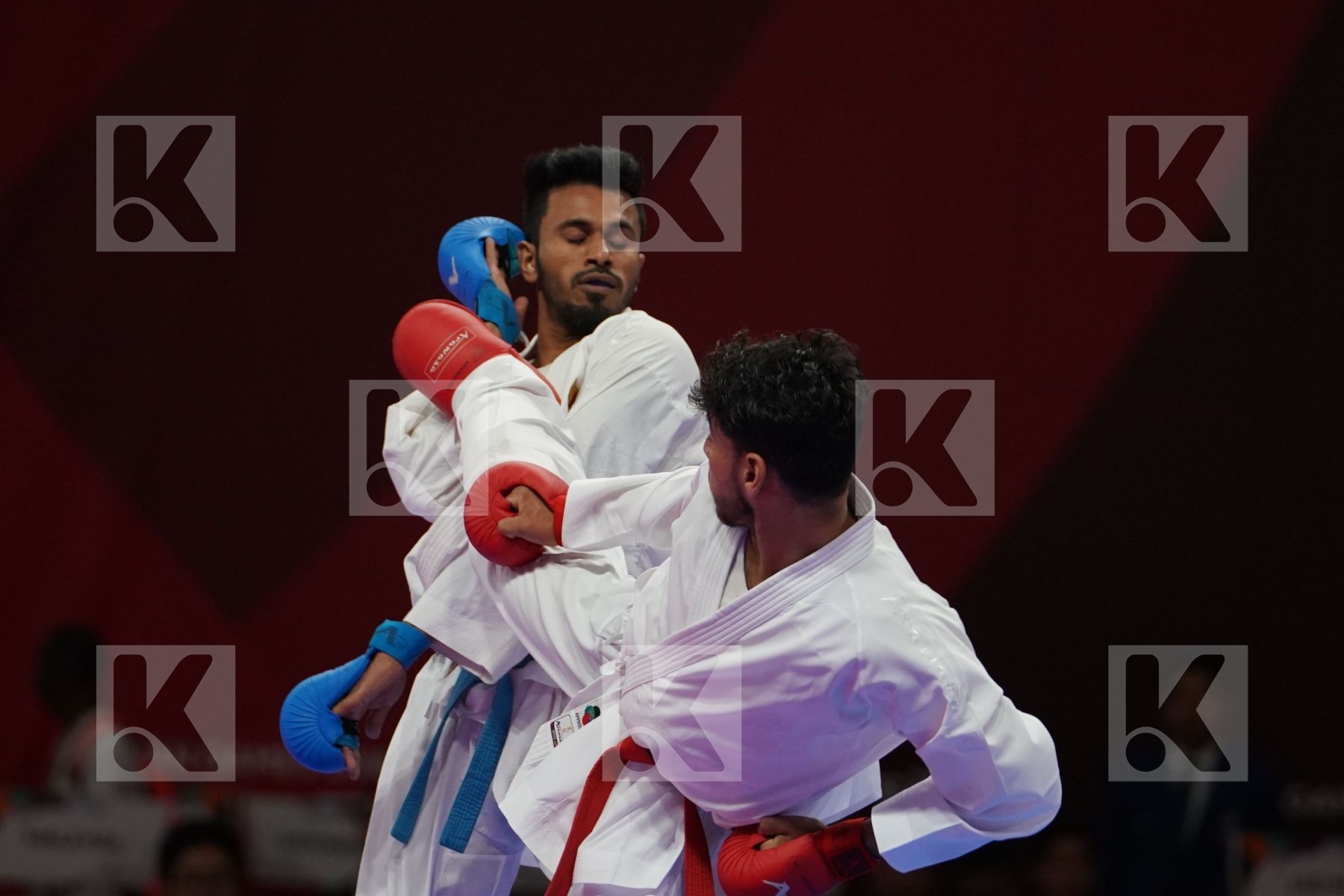 OSMANI HAZRAT GUL (AFGHANISTAN) vs PRASANGA SANDARUWAN WEERAKOON MUDIYANSELAGE (SRI LANKA) in Senior Kumite -60 Kg - Qualification