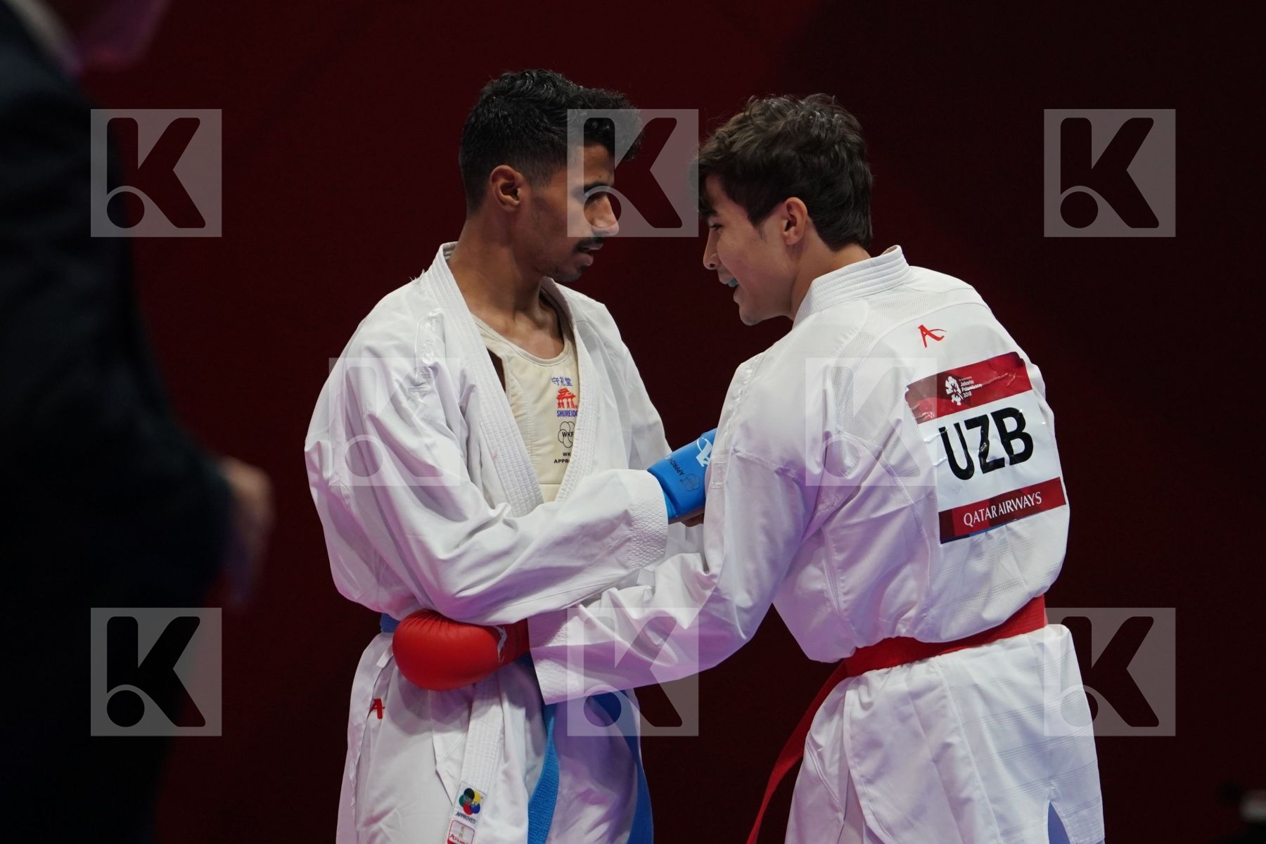 SADRIDDIN SAYMATOV (UZBEKISTAN) vs SULTAN JAMAN ALZAHRANI (SAUDI ARABIA) in Senior Kumite -60 Kg - Qualification