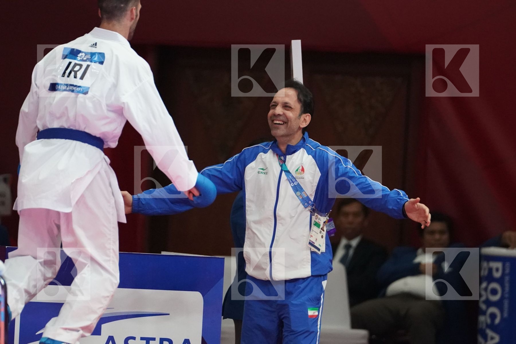 SADRIDDIN SAYMATOV (UZBEKISTAN) vs AMIR MAHDI ZADEH (ISLAMIC REPUBLIC OF IRAN) in Senior Kumite -60 Kg - Qualification