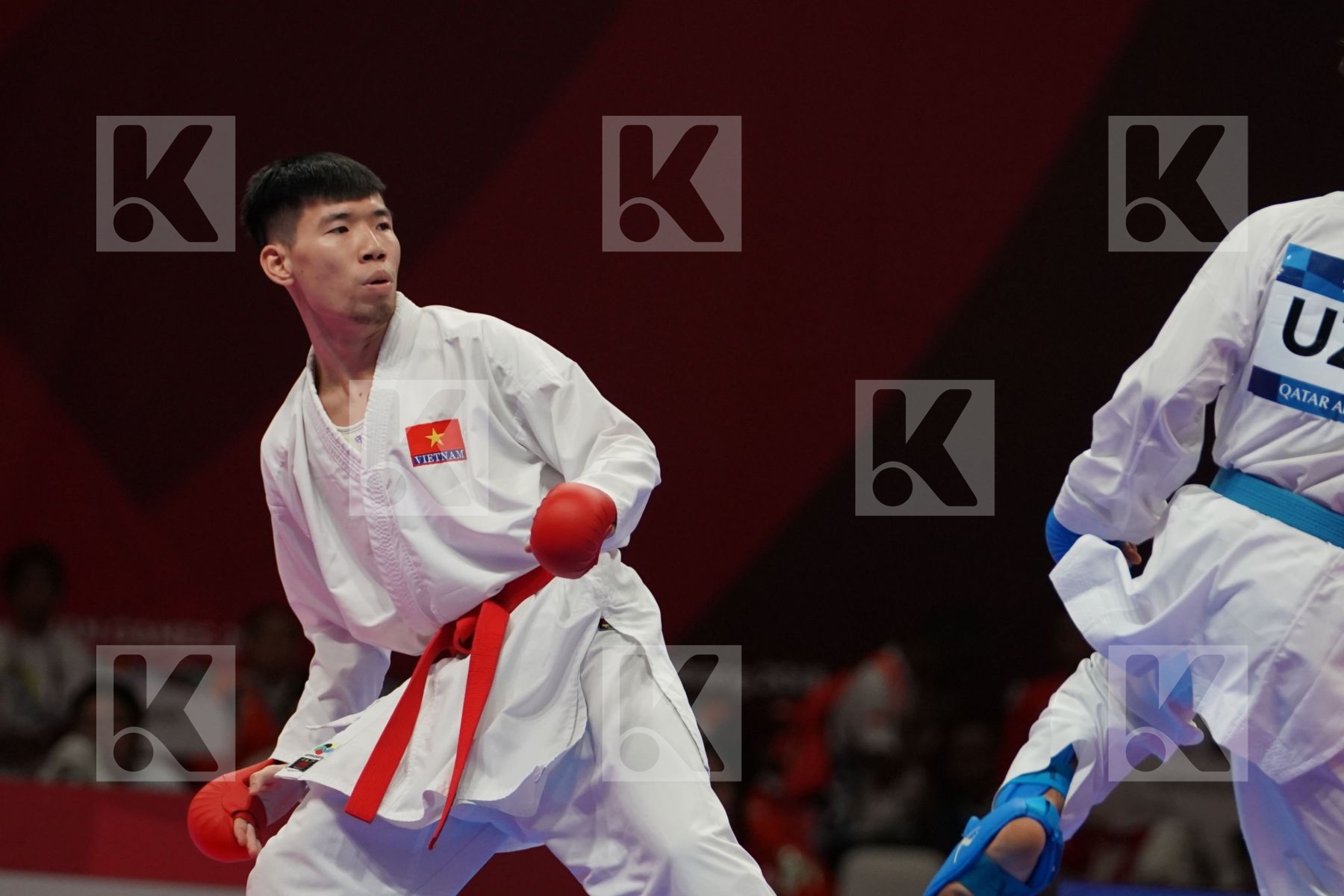 VAN HAI NGUYEN (VIETNAM) vs SADRIDDIN SAYMATOV (UZBEKISTAN) in Senior Kumite -60 Kg - Bronze bout