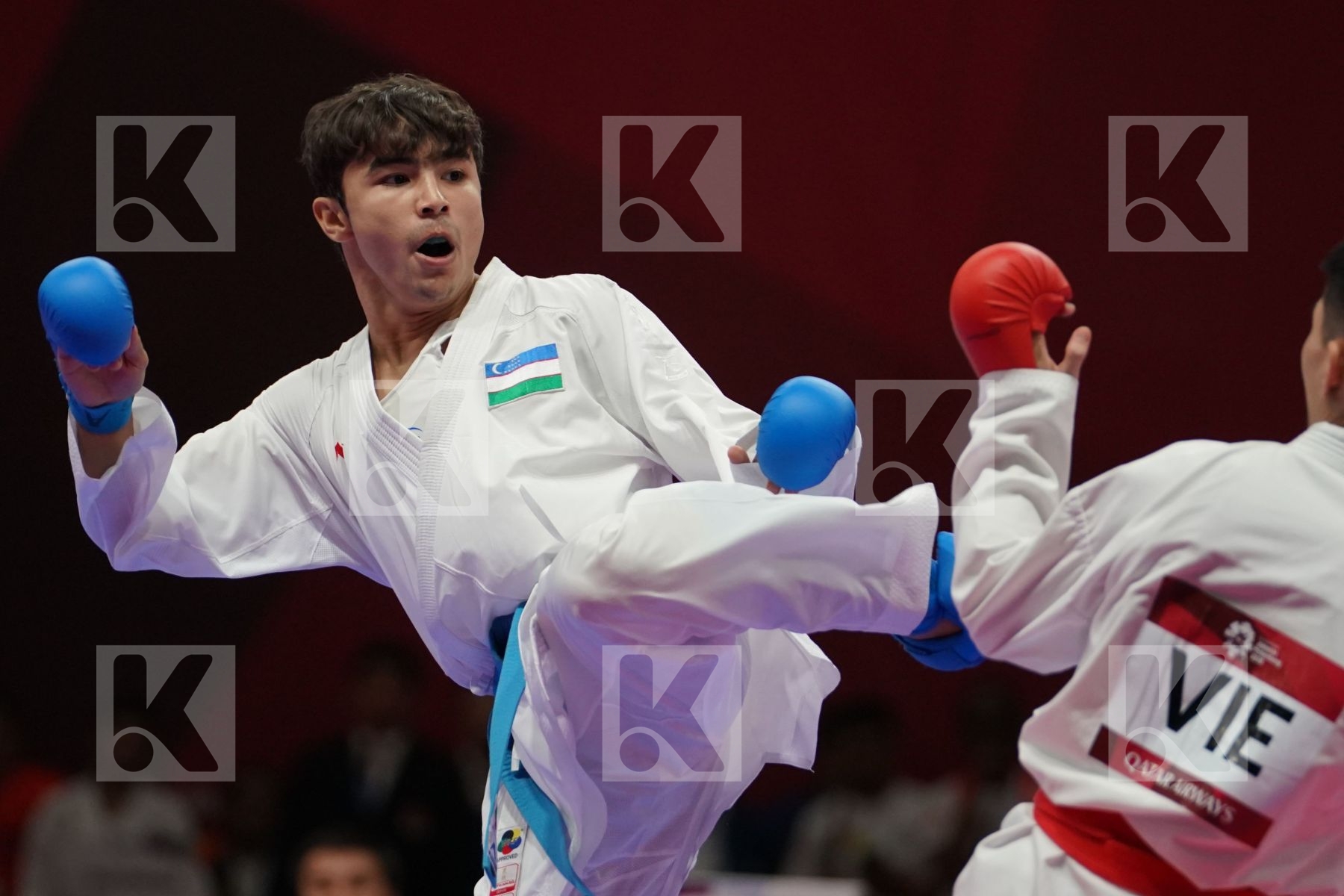 VAN HAI NGUYEN (VIETNAM) vs SADRIDDIN SAYMATOV (UZBEKISTAN) in Senior Kumite -60 Kg - Bronze bout