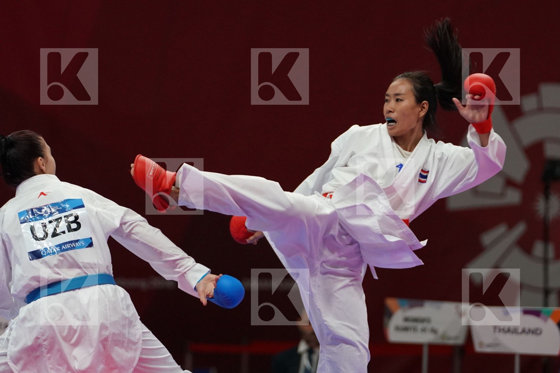 ARM SUKKIAW (THAILAND) vs BARNO MIRZAEVA (UZBEKISTAN) in Senior Kumite Ð 61 Kg - Bronze