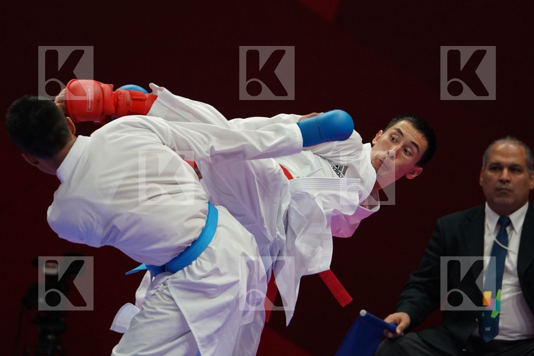 DIDAR AMIRALI (KAZAKHSTAN) vs JINTAR SIMANJUNTAK (INDONESIA) in Senior Kumite -67 Kg - Qualification