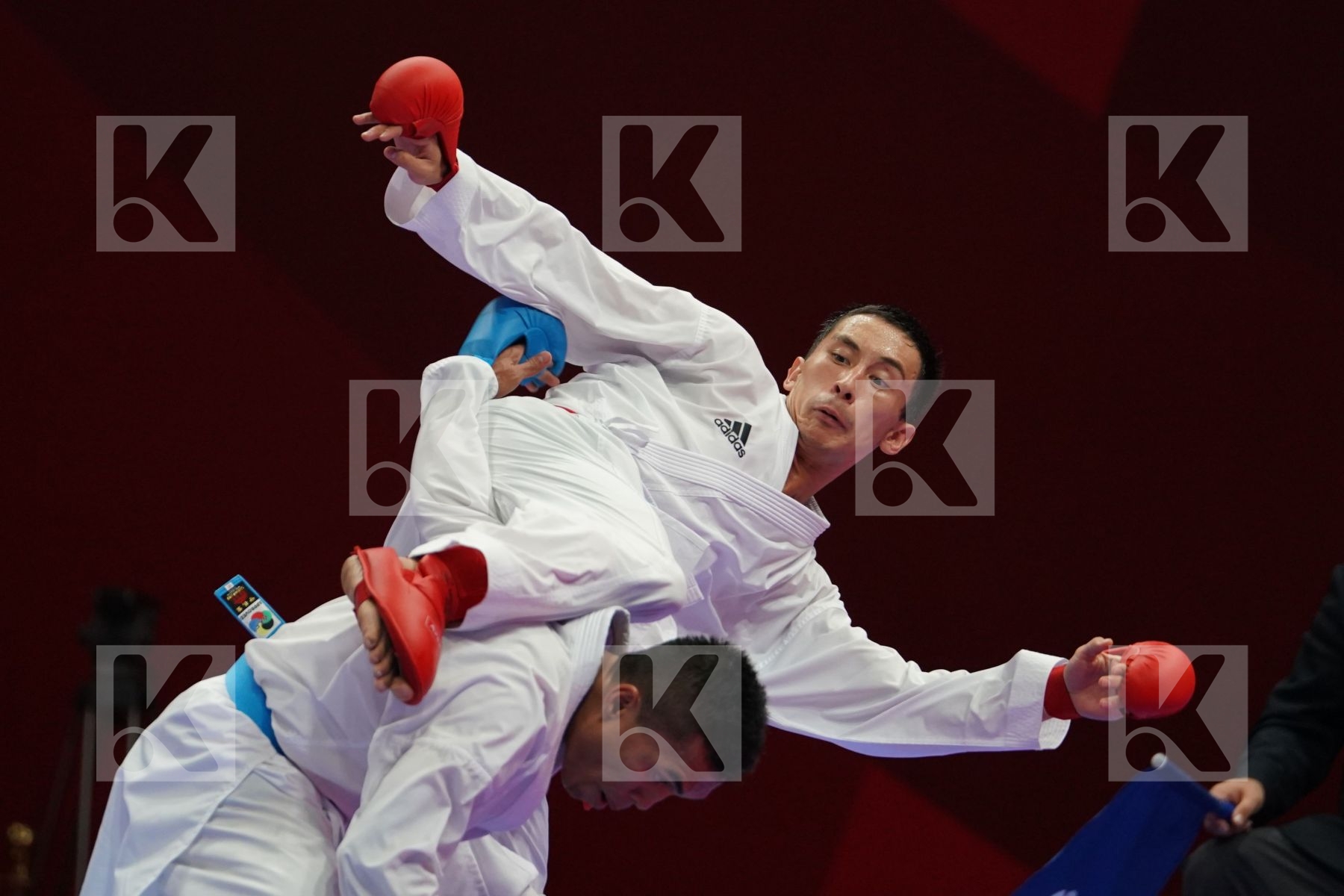 DIDAR AMIRALI (KAZAKHSTAN) vs JINTAR SIMANJUNTAK (INDONESIA) in Senior Kumite -67 Kg - Qualification